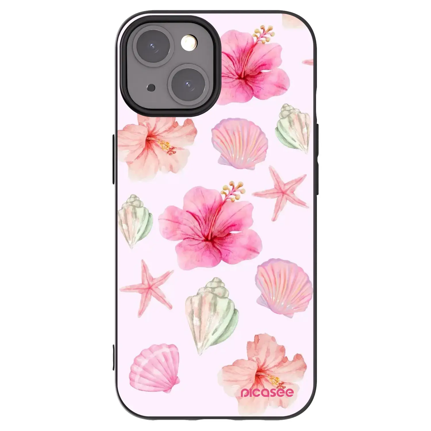 Silikonový černý obal pro Apple iPhone 15 - Blush Lagoon