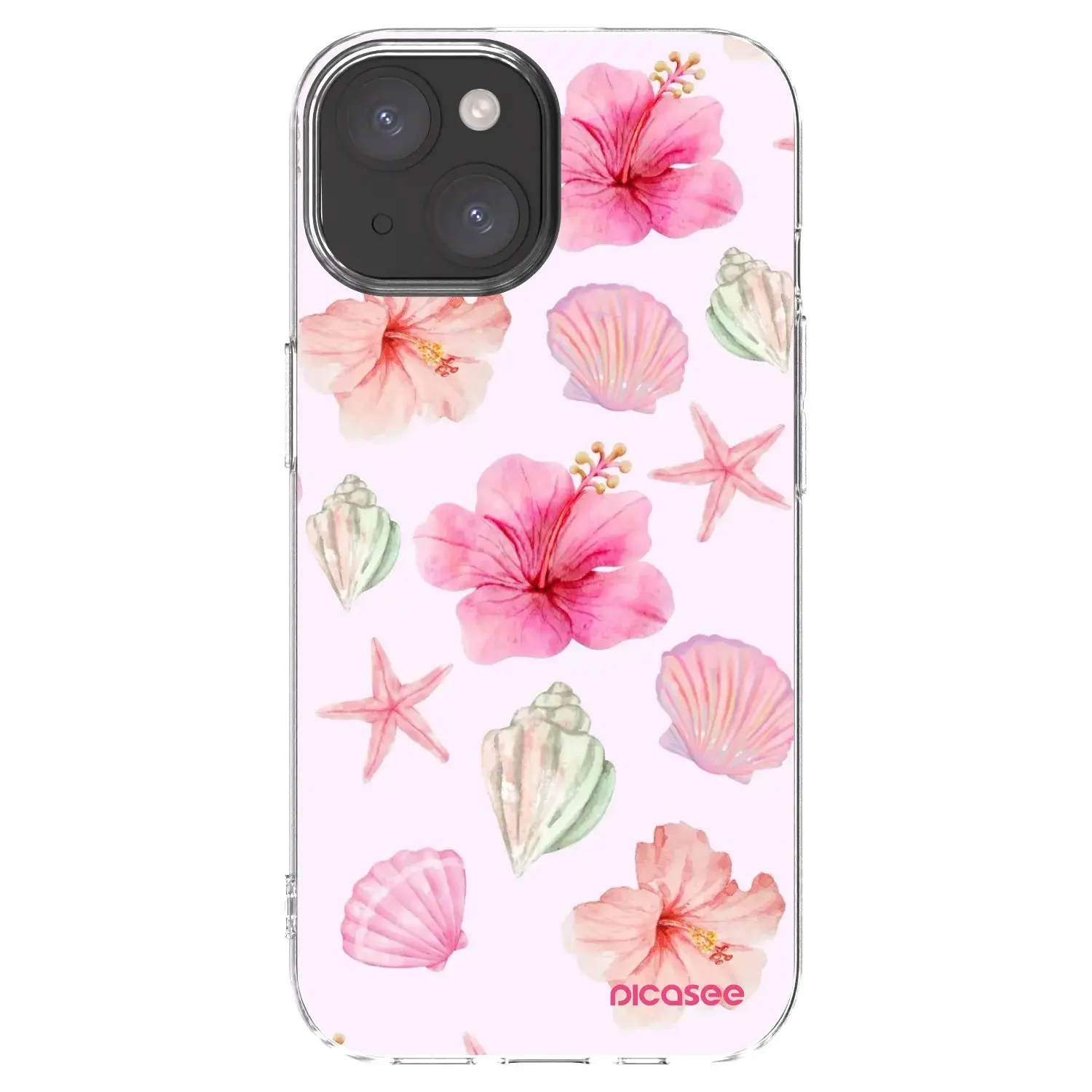 Silikonový průhledný obal pro Apple iPhone 15 - Blush Lagoon