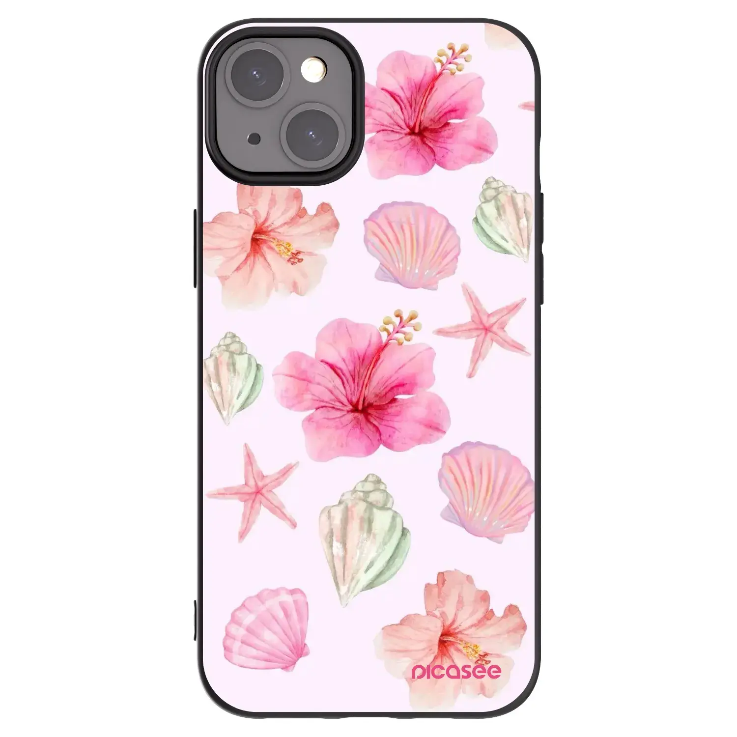 Silikonový černý obal pro Apple iPhone 15 Plus - Blush Lagoon