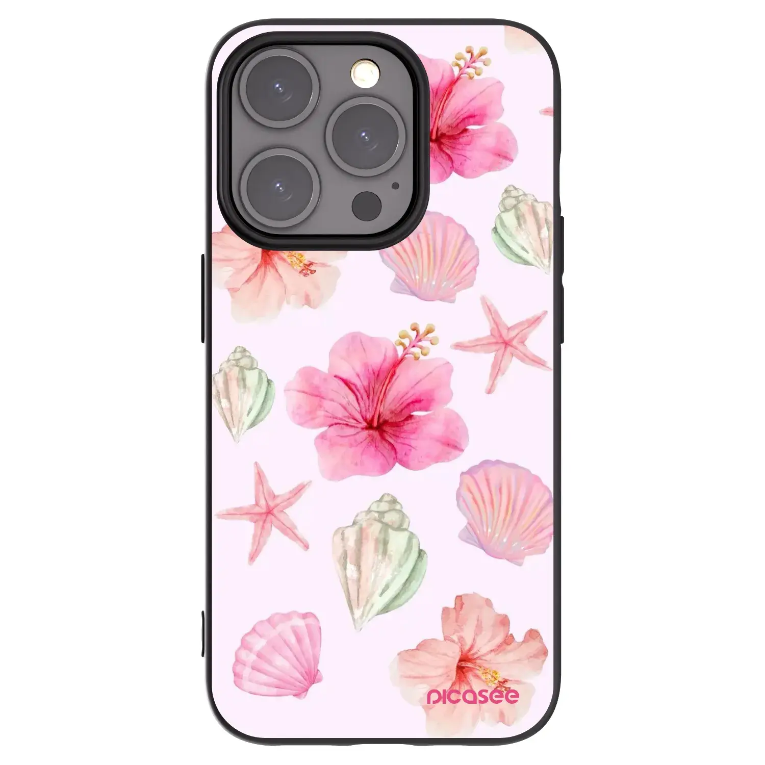 Silikonový černý obal pro Apple iPhone 15 Pro - Blush Lagoon