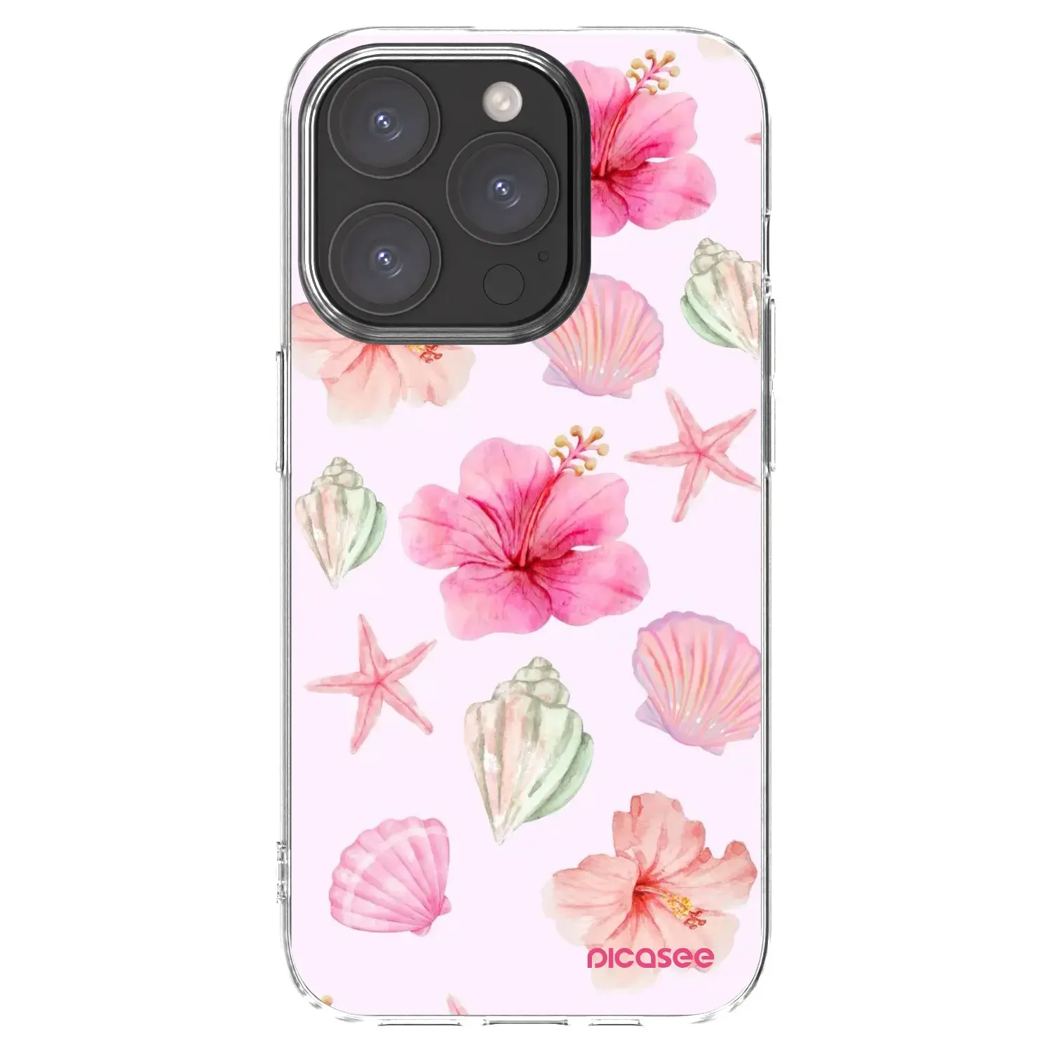 Silikonový průhledný obal pro Apple iPhone 15 Pro - Blush Lagoon