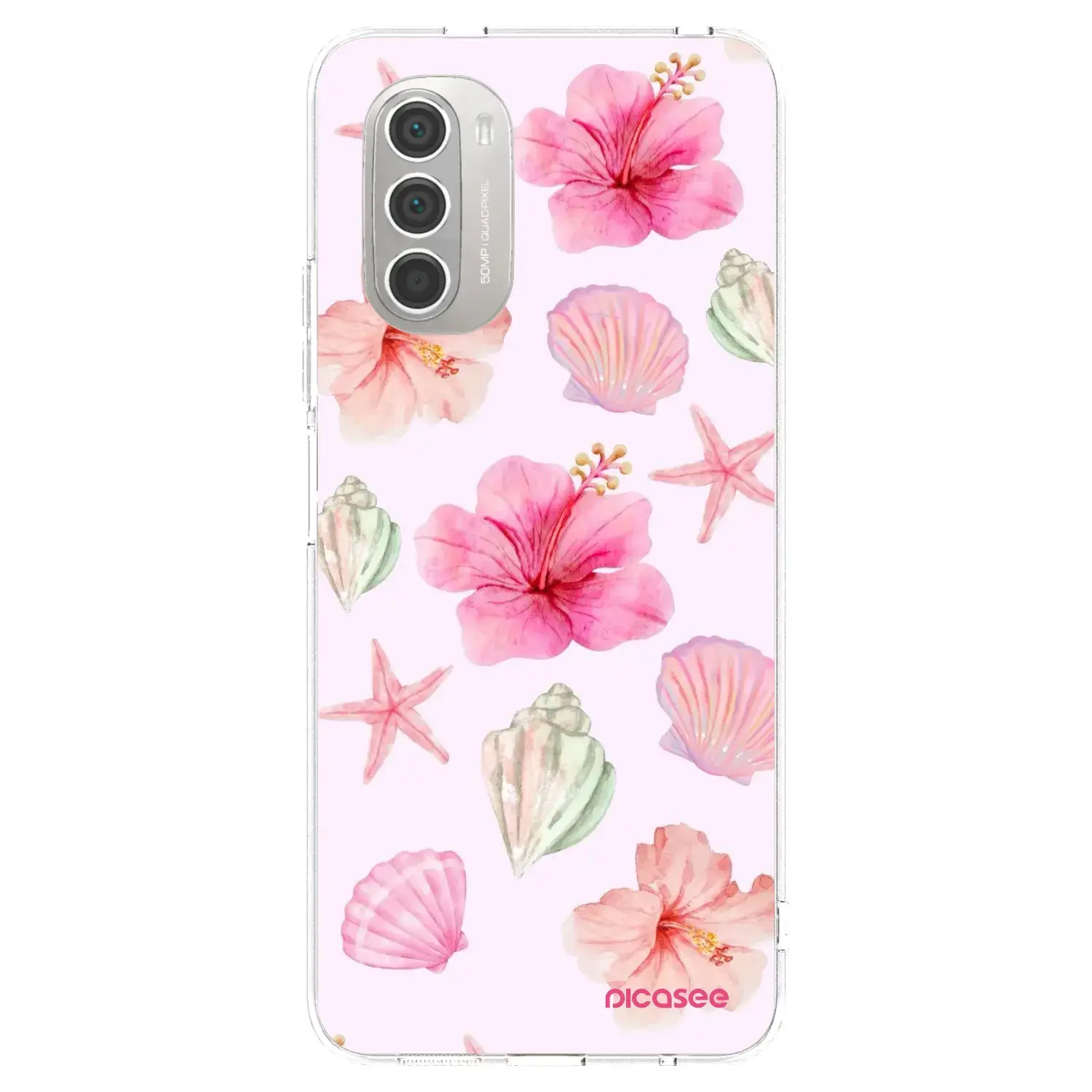 Silikonový průhledný obal pro Motorola Moto G51 - Blush Lagoon