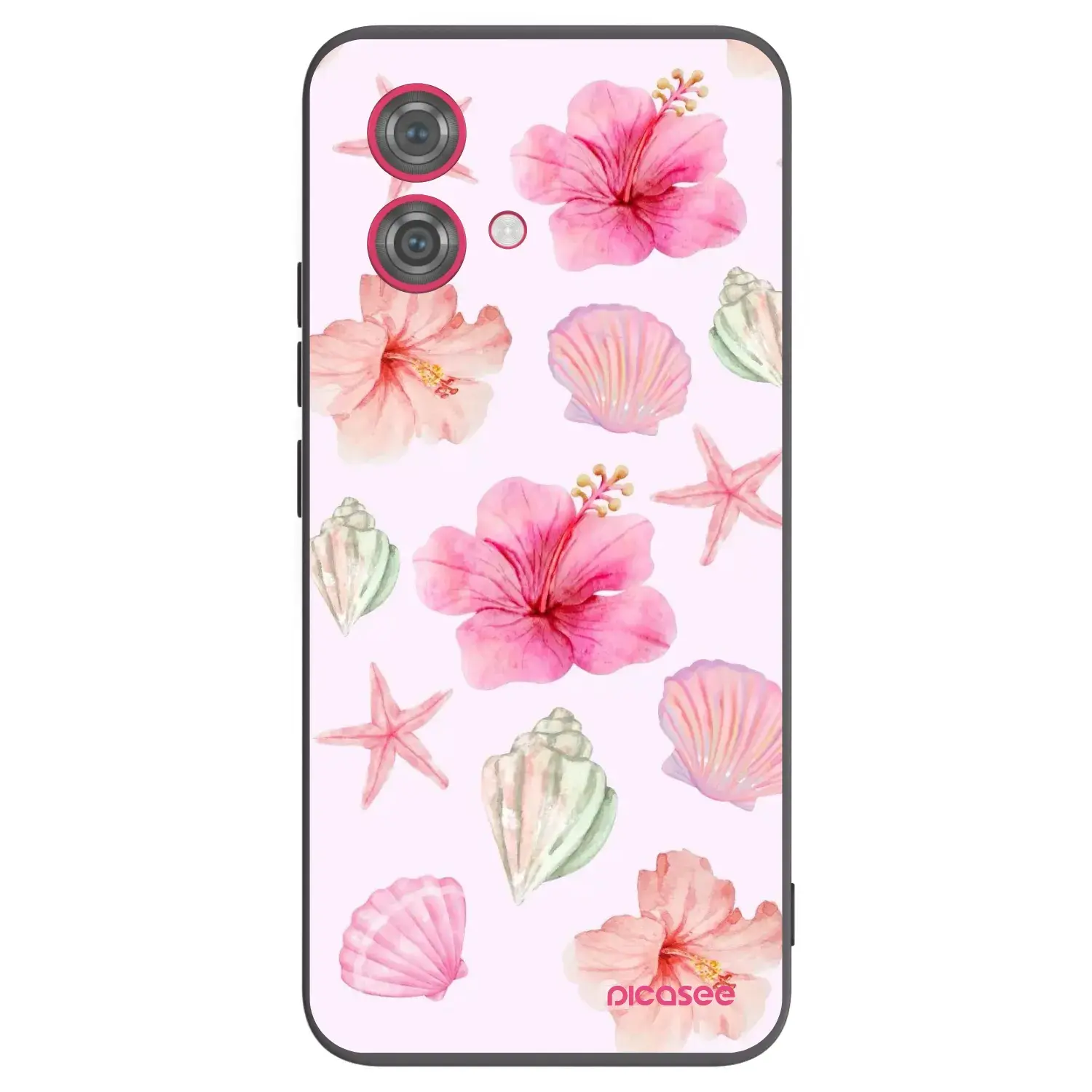 Silikonový černý obal pro Motorola Moto G84 5G - Blush Lagoon