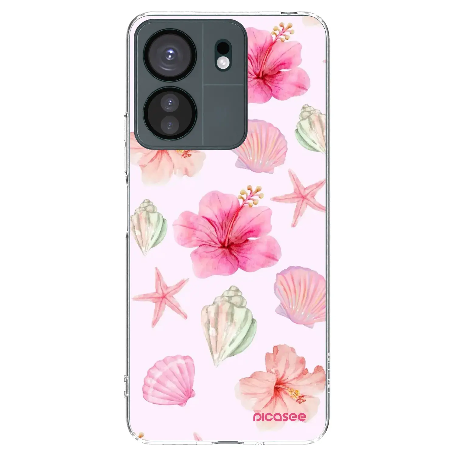 Silikonový průhledný obal pro Xiaomi Redmi 13C 4G - Blush Lagoon