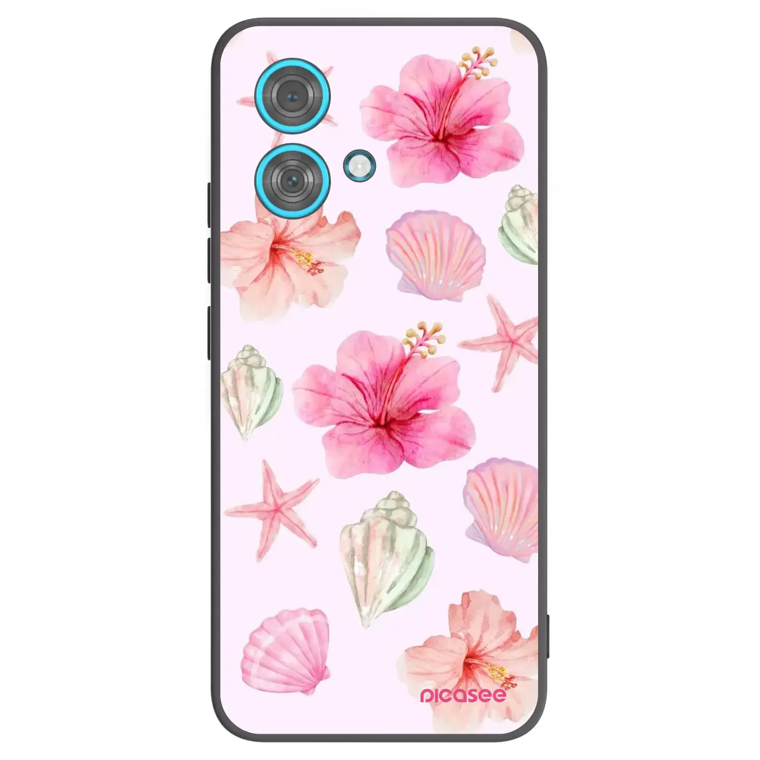 Silikonový černý obal pro Motorola Edge 40 Neo - Blush Lagoon