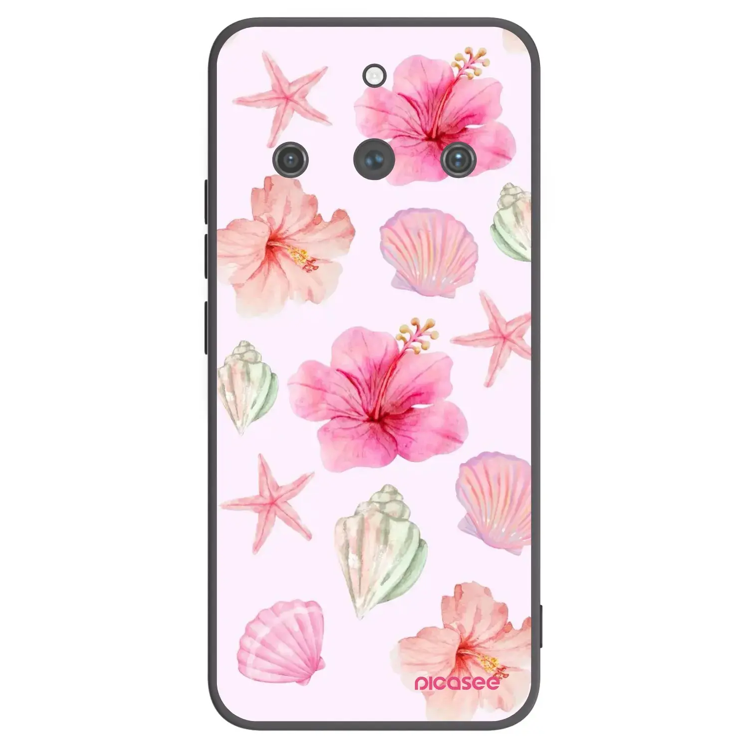 Silikonový černý obal pro Realme 11 Pro+ - Blush Lagoon