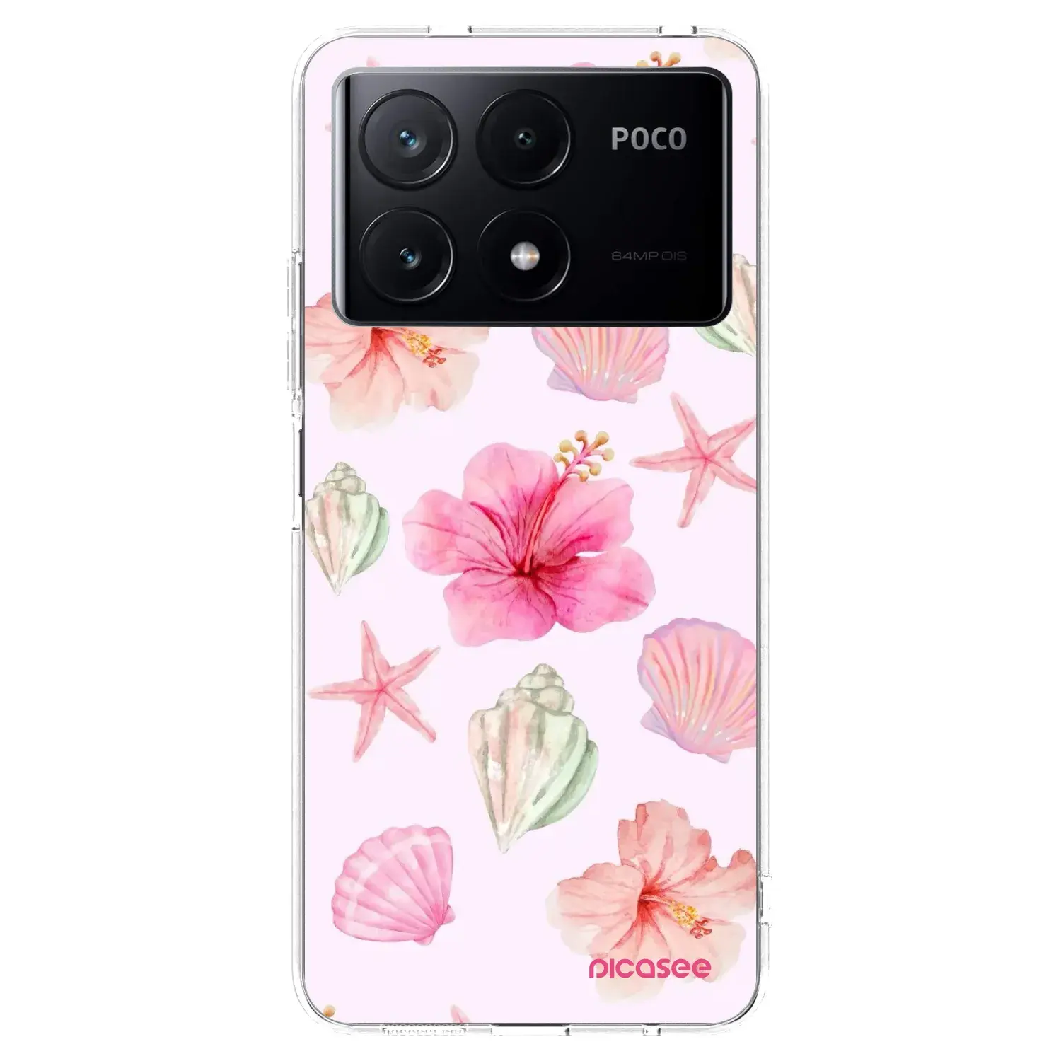 Silikonový průhledný obal pro Xiaomi Poco X6 Pro - Blush Lagoon