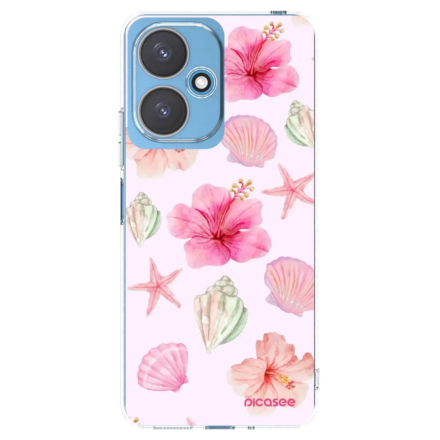 Silikonový průhledný obal pro Xiaomi Redmi 13C 5G - Blush Lagoon