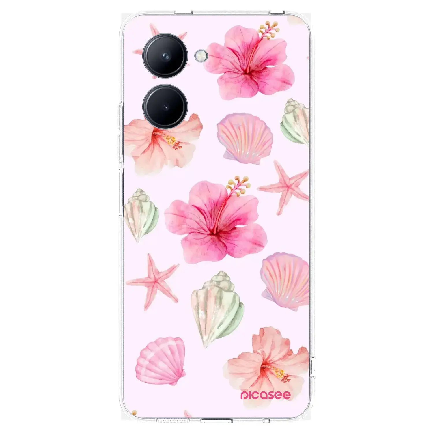 Silikonový průhledný obal pro Realme C33 (2023) - Blush Lagoon