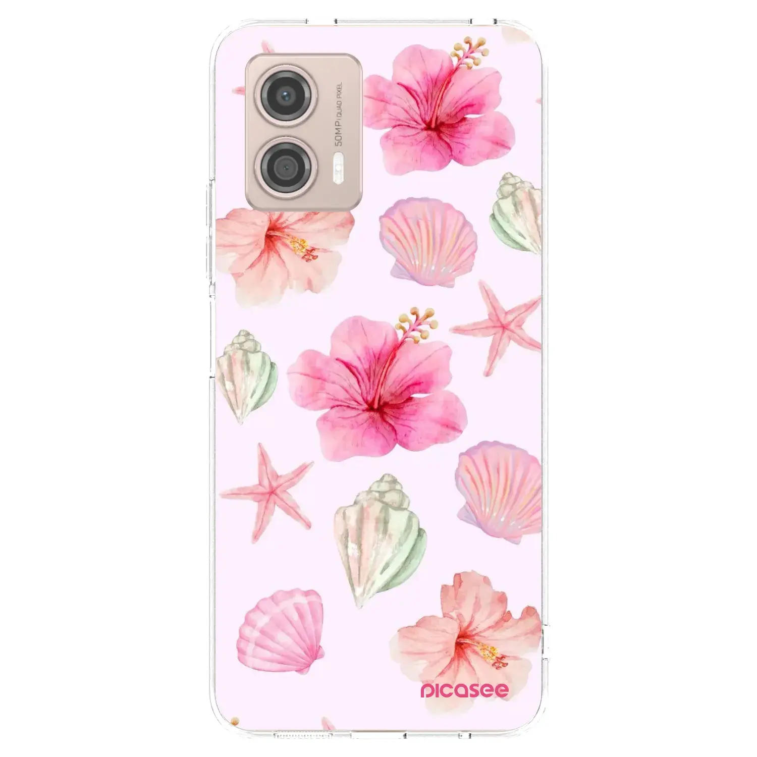 Silikonový průhledný obal pro Motorola Moto G53 5G - Blush Lagoon