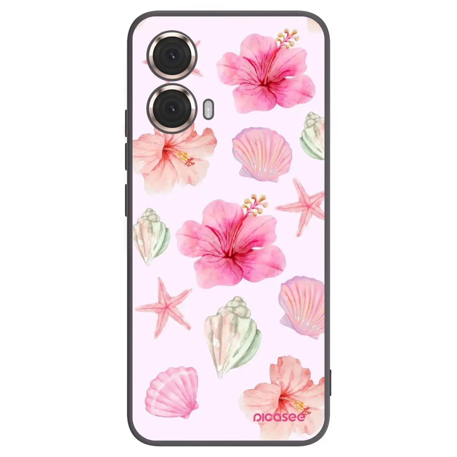 Silikonový černý obal pro Motorola Moto G85 - Blush Lagoon
