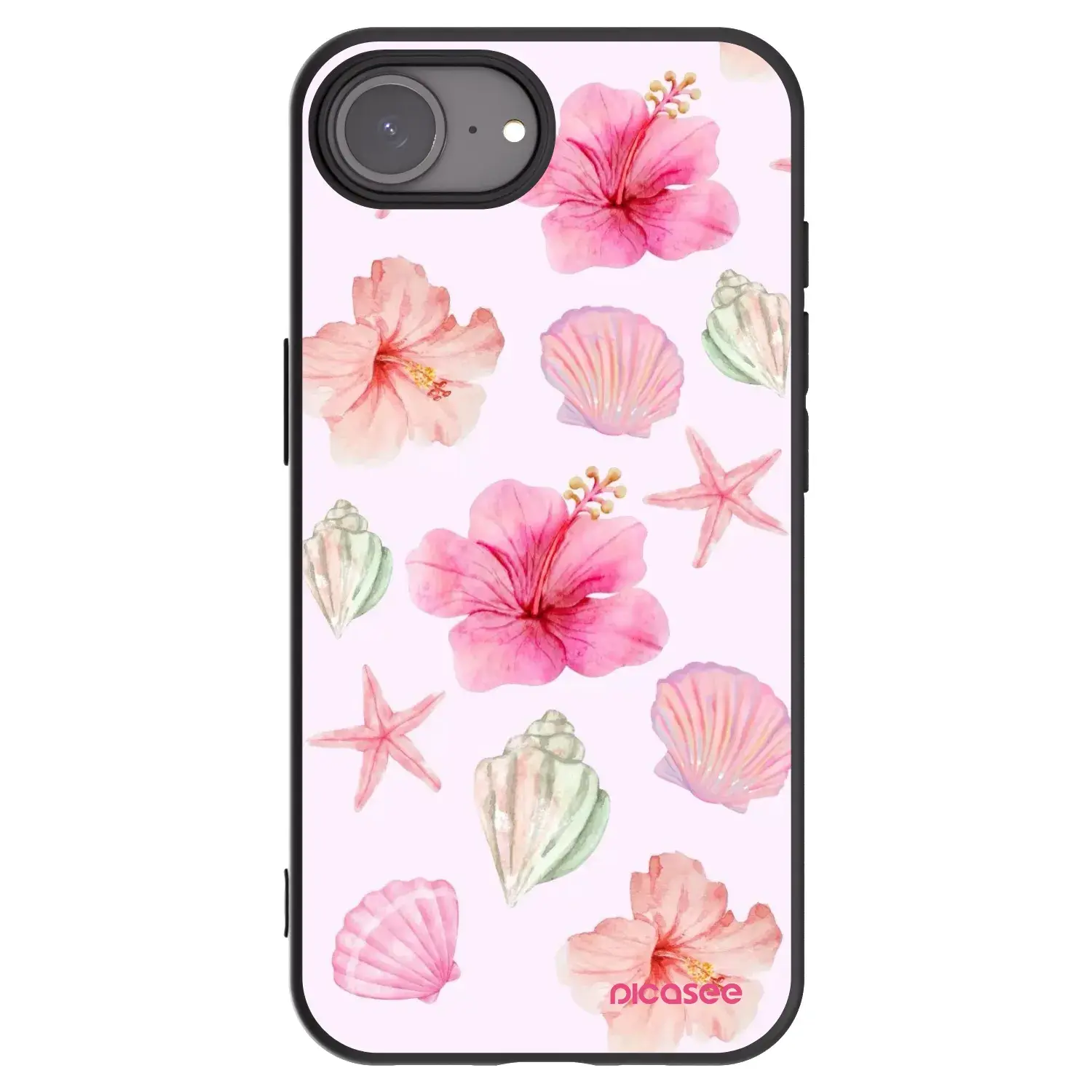 Silikonový černý obal pro Apple iPhone 16e - Blush Lagoon