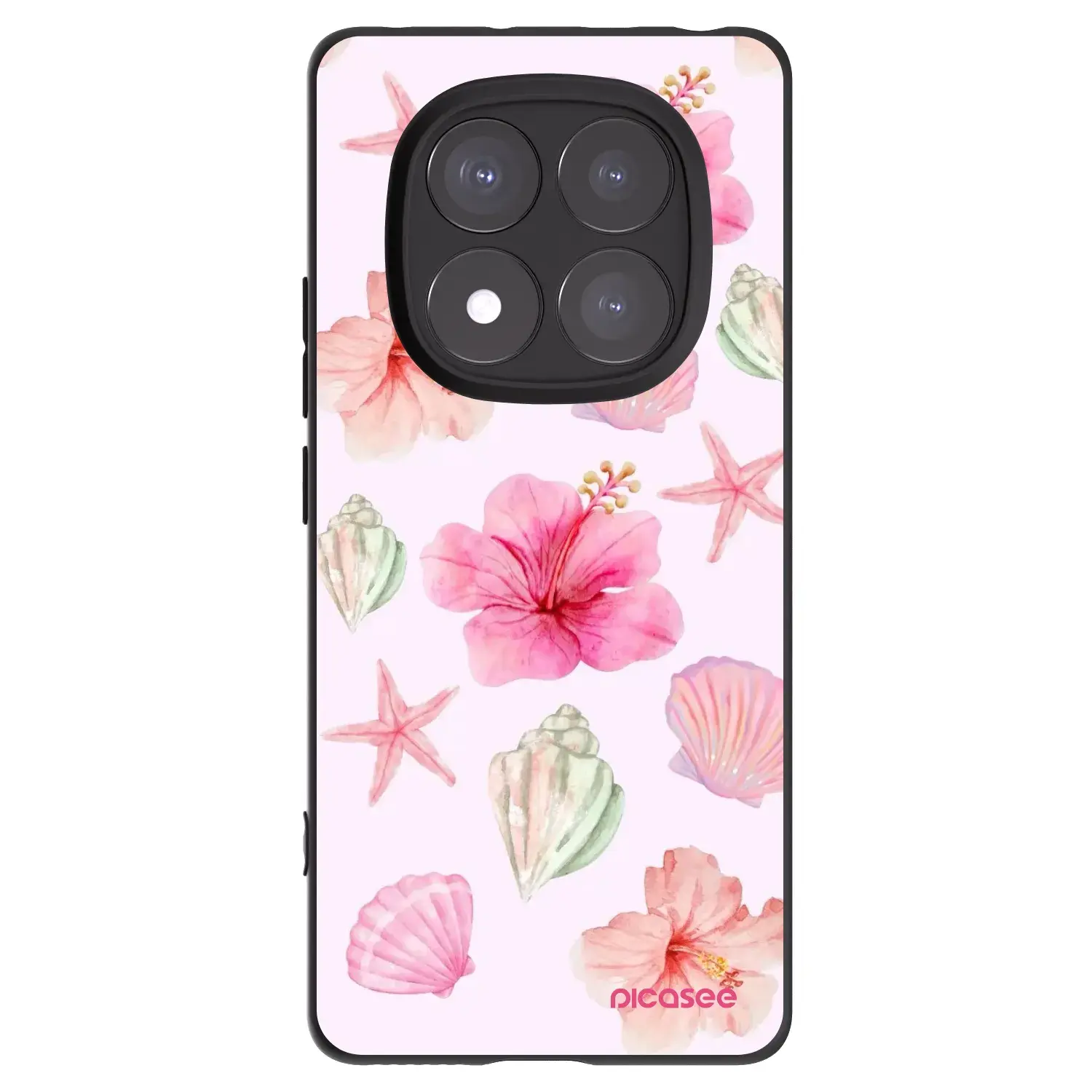 Silikonový černý obal pro Xiaomi Redmi Note 14 Pro 5G - Blush Lagoon
