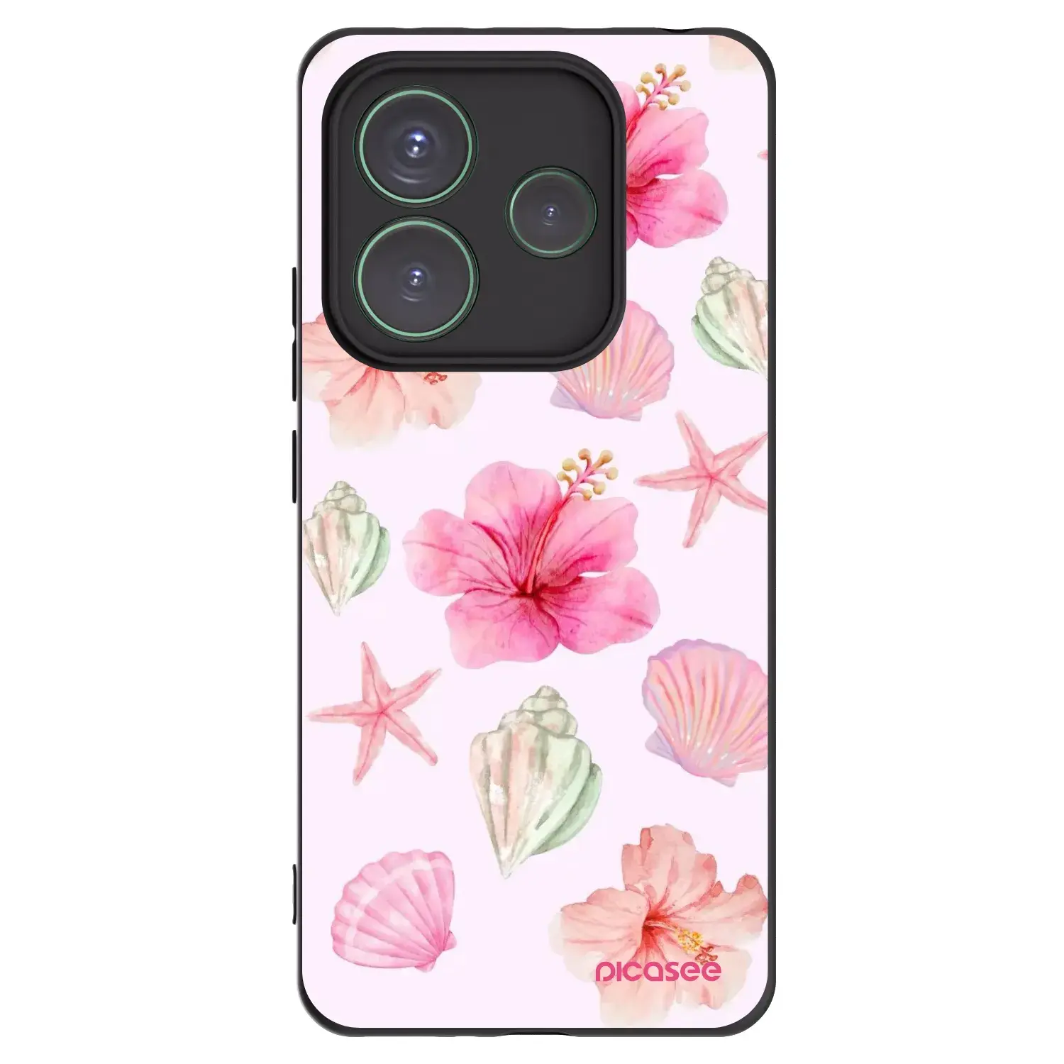 Silikonový černý obal pro Xiaomi Redmi Note 14 5G - Blush Lagoon