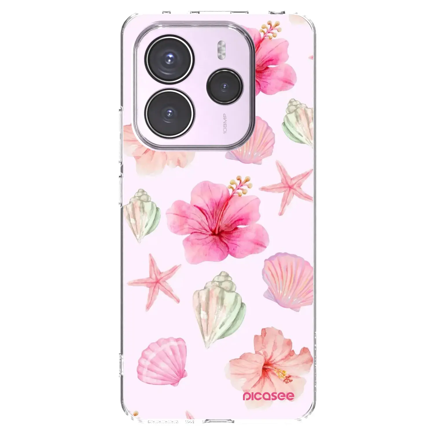 Silikonový průhledný obal pro Xiaomi Redmi Note 14 5G - Blush Lagoon