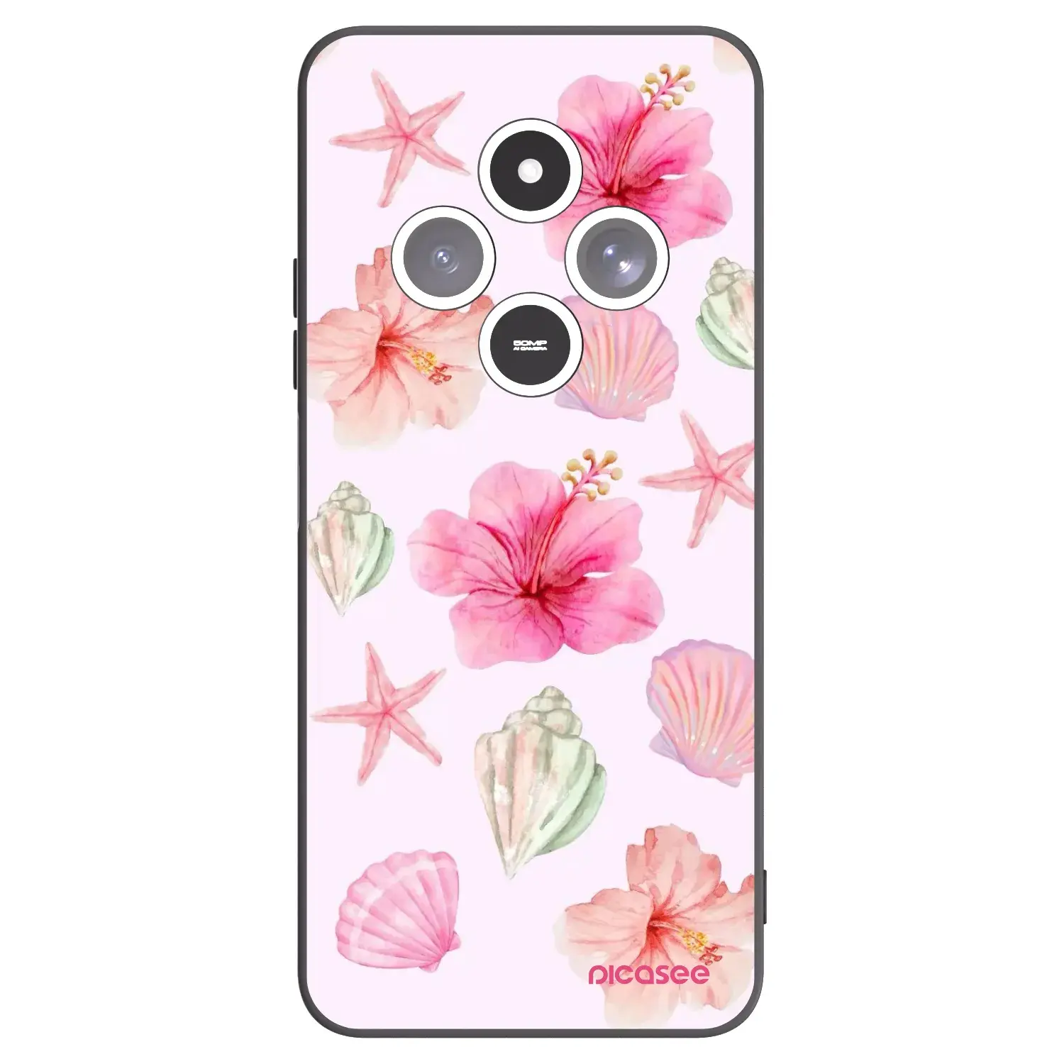 Silikonový černý obal pro Xiaomi Redmi 14C - Blush Lagoon