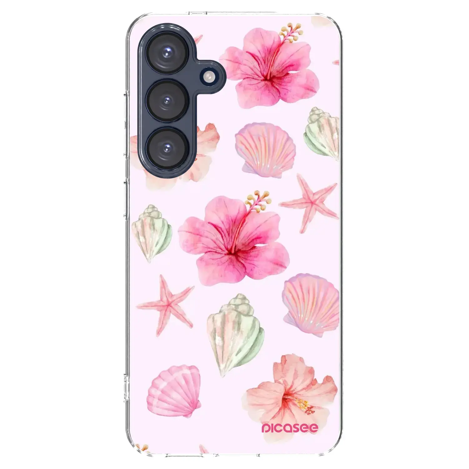 Silikonový průhledný obal pro Samsung Galaxy S25 5G - Blush Lagoon