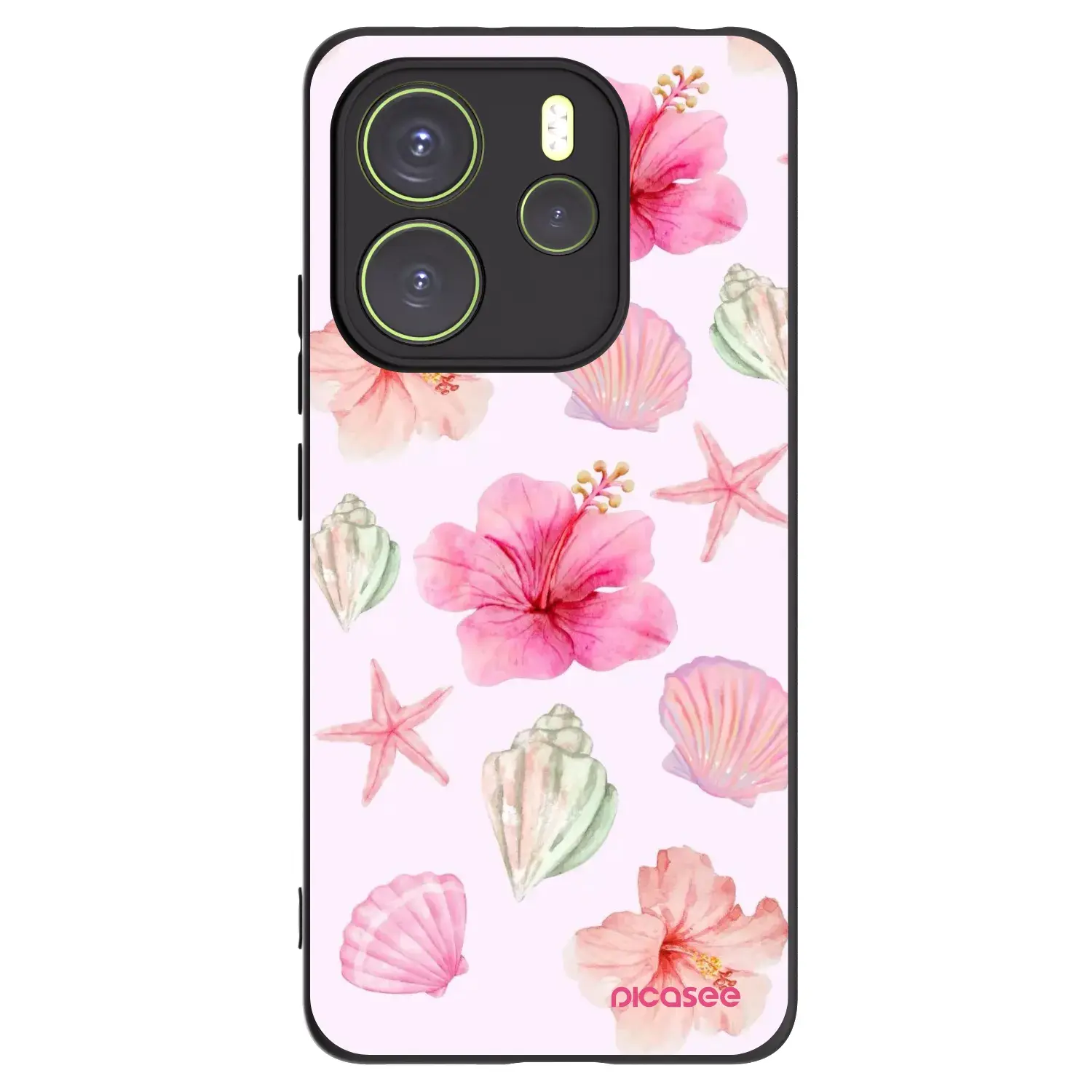 Silikonový černý obal pro Xiaomi Redmi Note 14 4G - Blush Lagoon