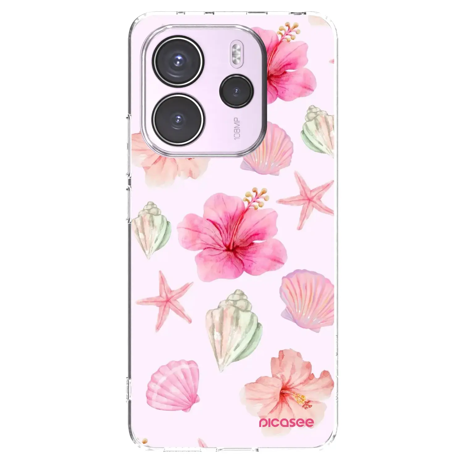 Silikonový průhledný obal pro Xiaomi Redmi Note 14 4G - Blush Lagoon