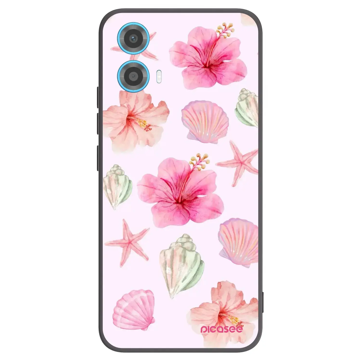 Silikonový černý obal pro Motorola Moto G34 5G - Blush Lagoon