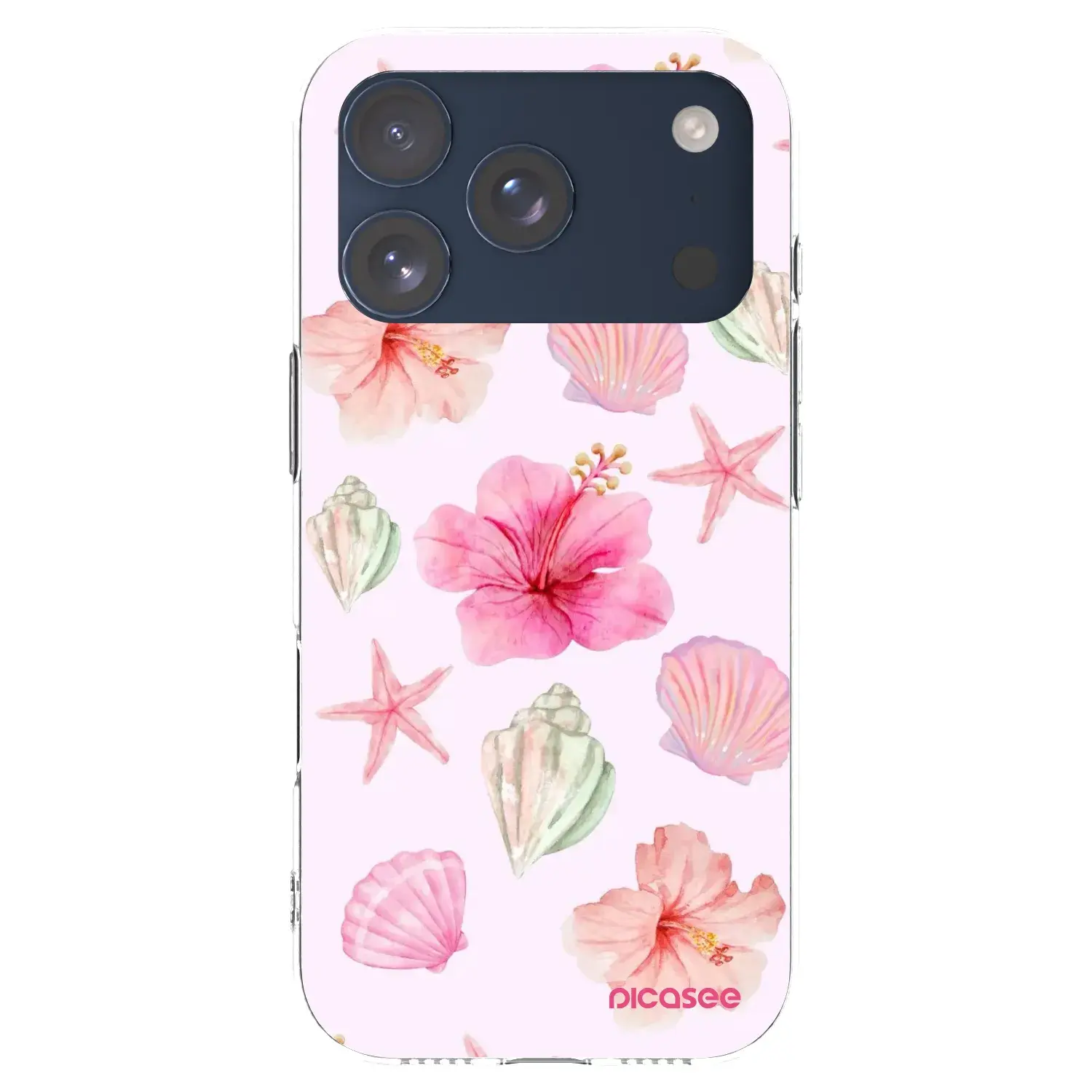 Silikonový průhledný obal pro Apple iPhone 17 Pro - Blush Lagoon