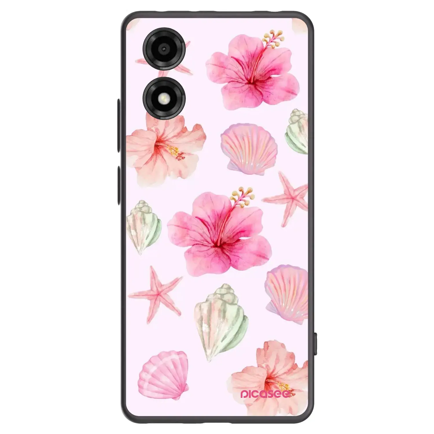 Silikonový černý obal pro Motorola Moto E14 - Blush Lagoon