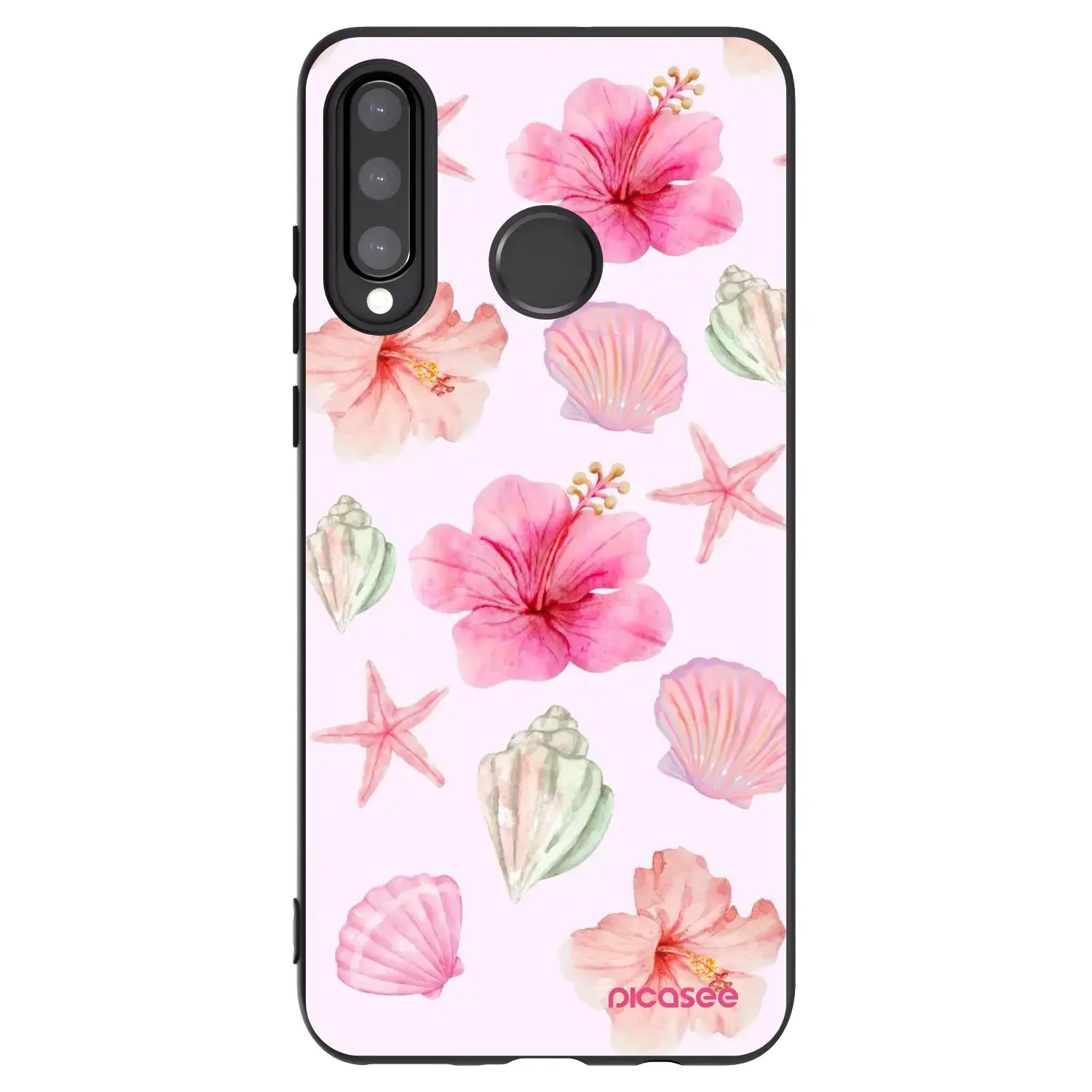 Silikonový černý obal pro Huawei P30 Lite - Blush Lagoon