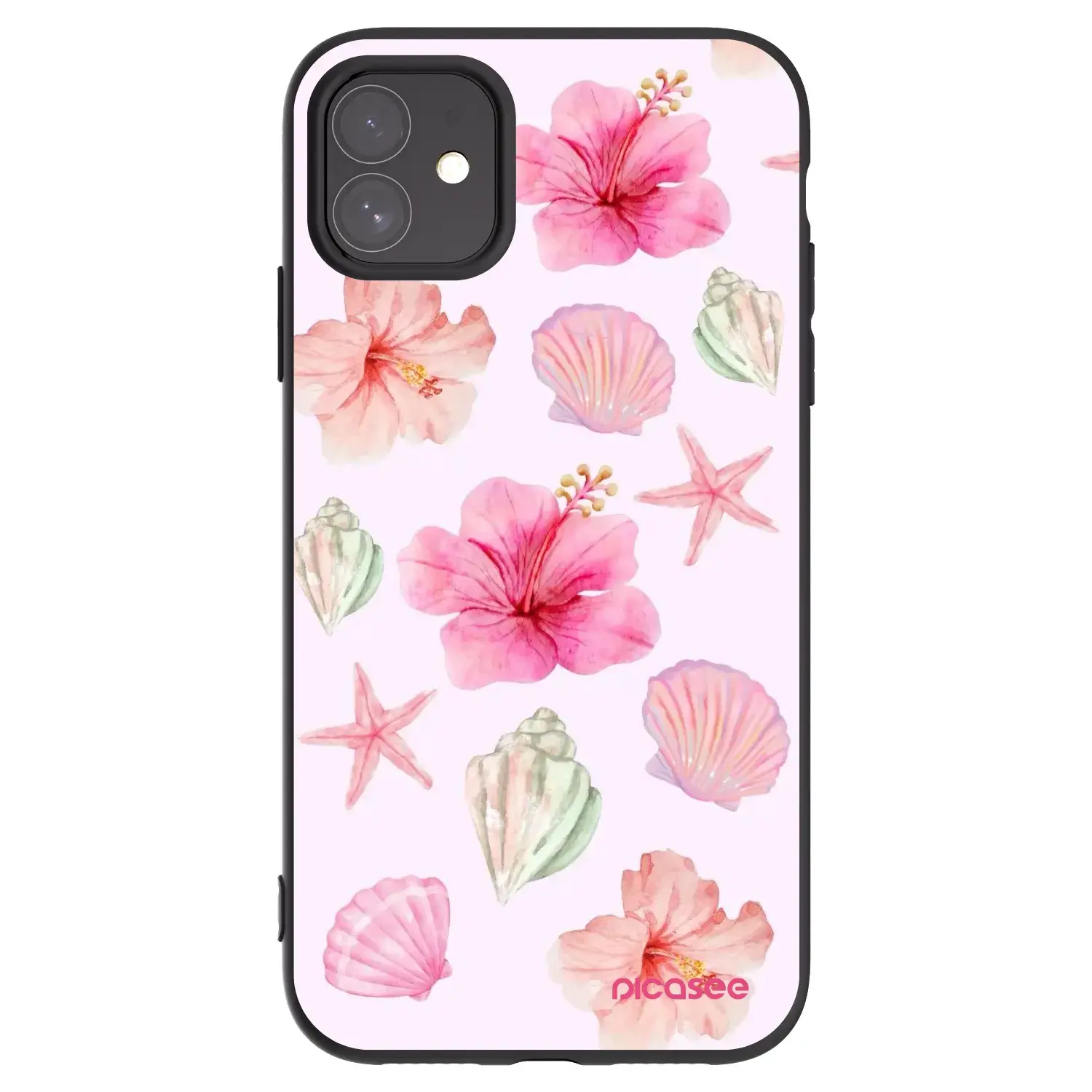 Silikonový černý obal pro Apple iPhone 11 - Blush Lagoon
