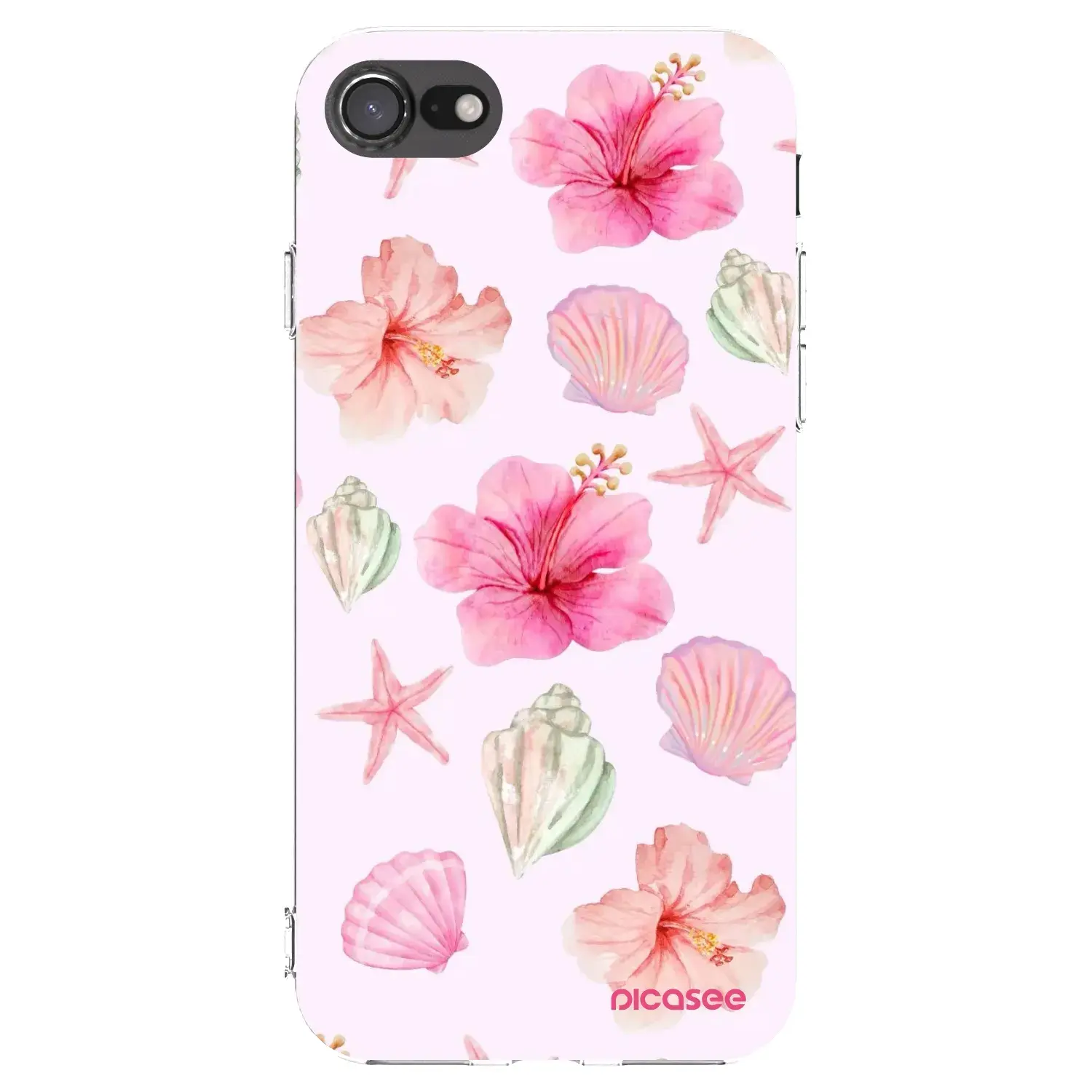 Silikonový průhledný obal pro Apple iPhone SE 2020 - Blush Lagoon
