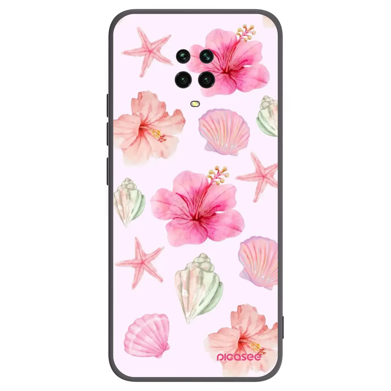 Silikonový černý obal pro Xiaomi Redmi Note 9 Pro - Blush Lagoon
