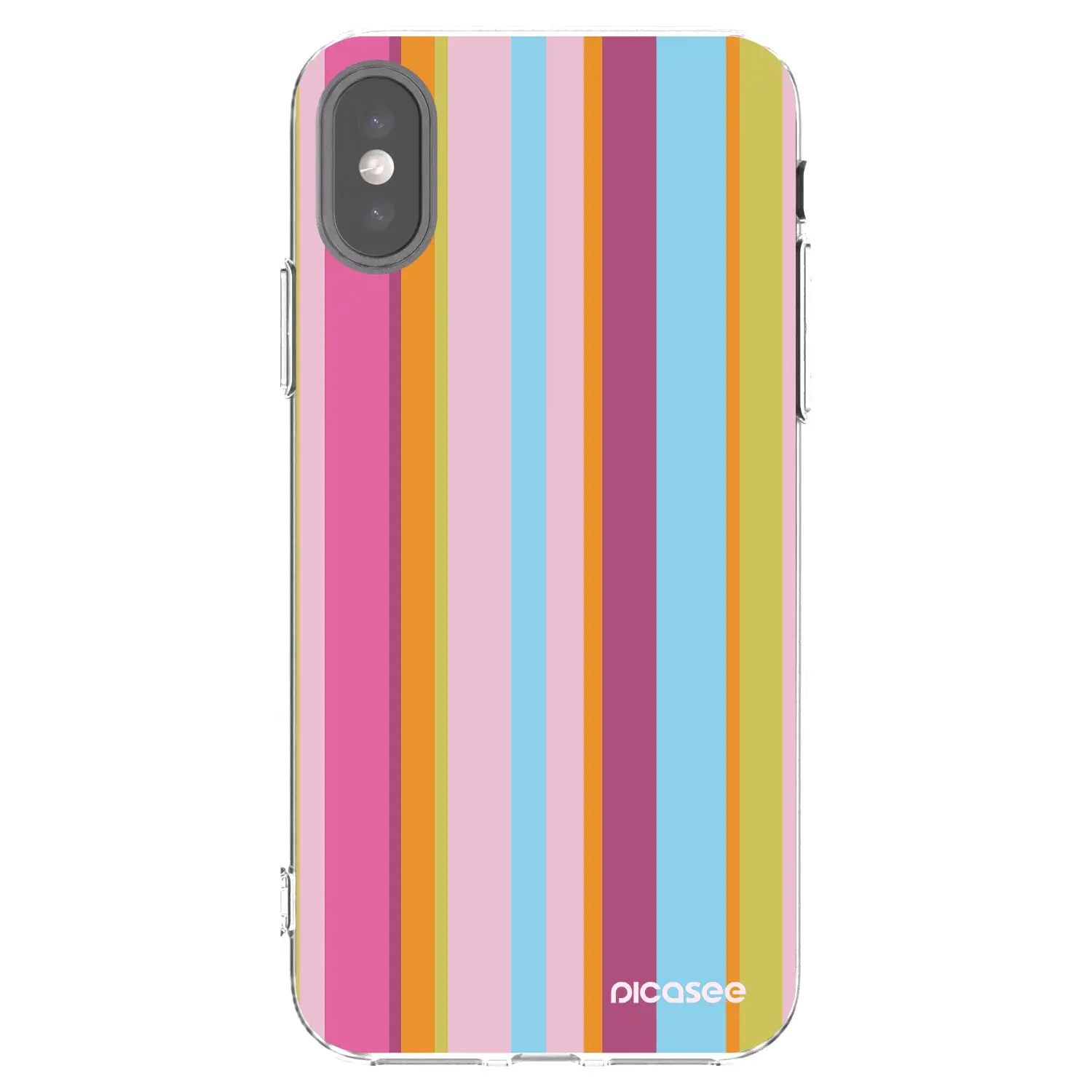 Silikonový průhledný obal pro Apple iPhone X/XS - Golden hour