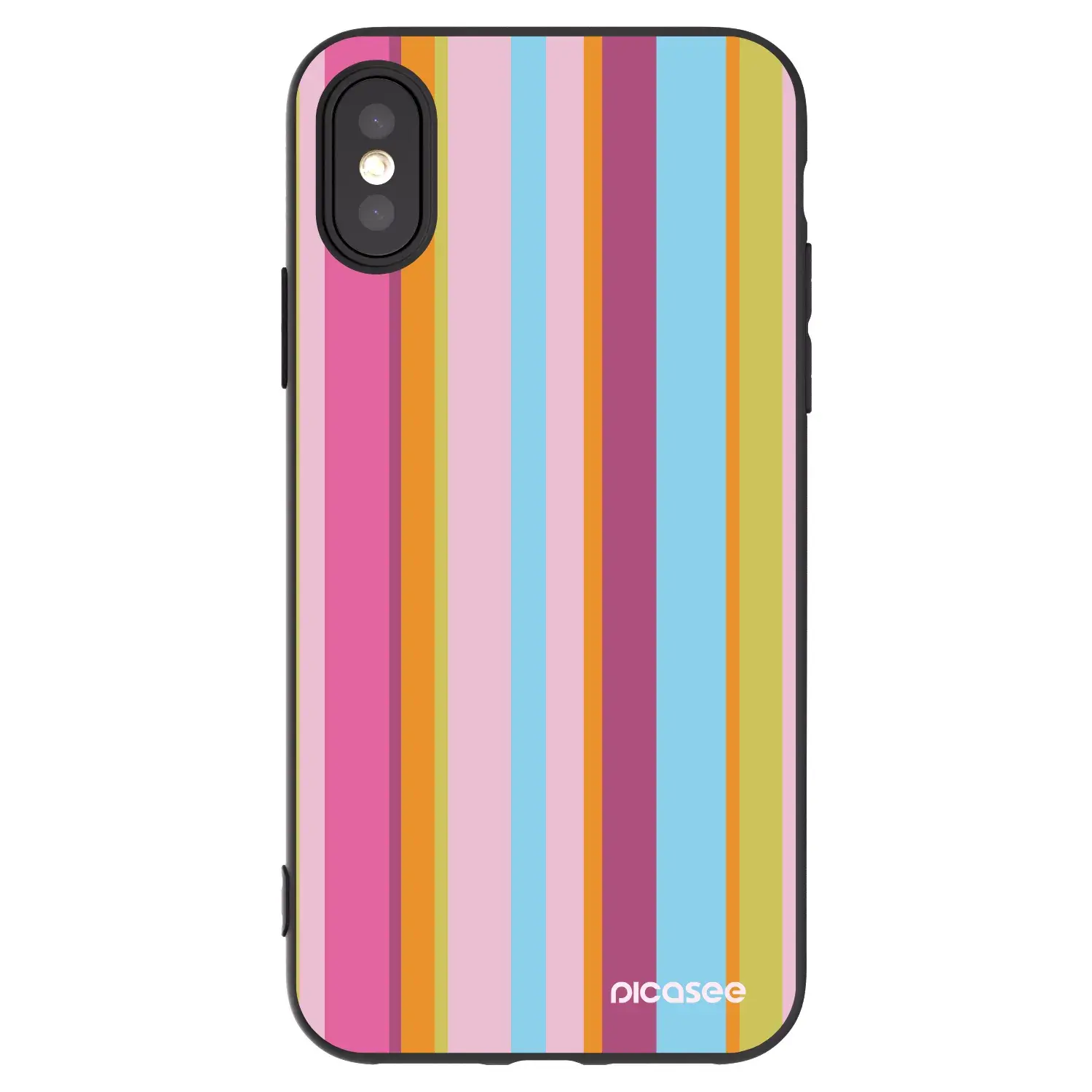 Silikonový černý obal pro Apple iPhone X/XS - Golden hour