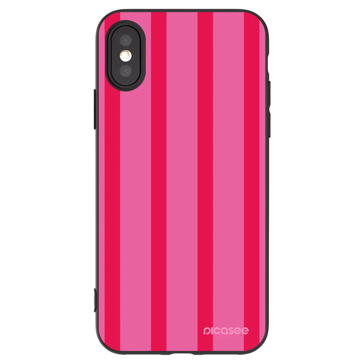 Silikonový černý obal pro Apple iPhone X/XS - Hot tropic