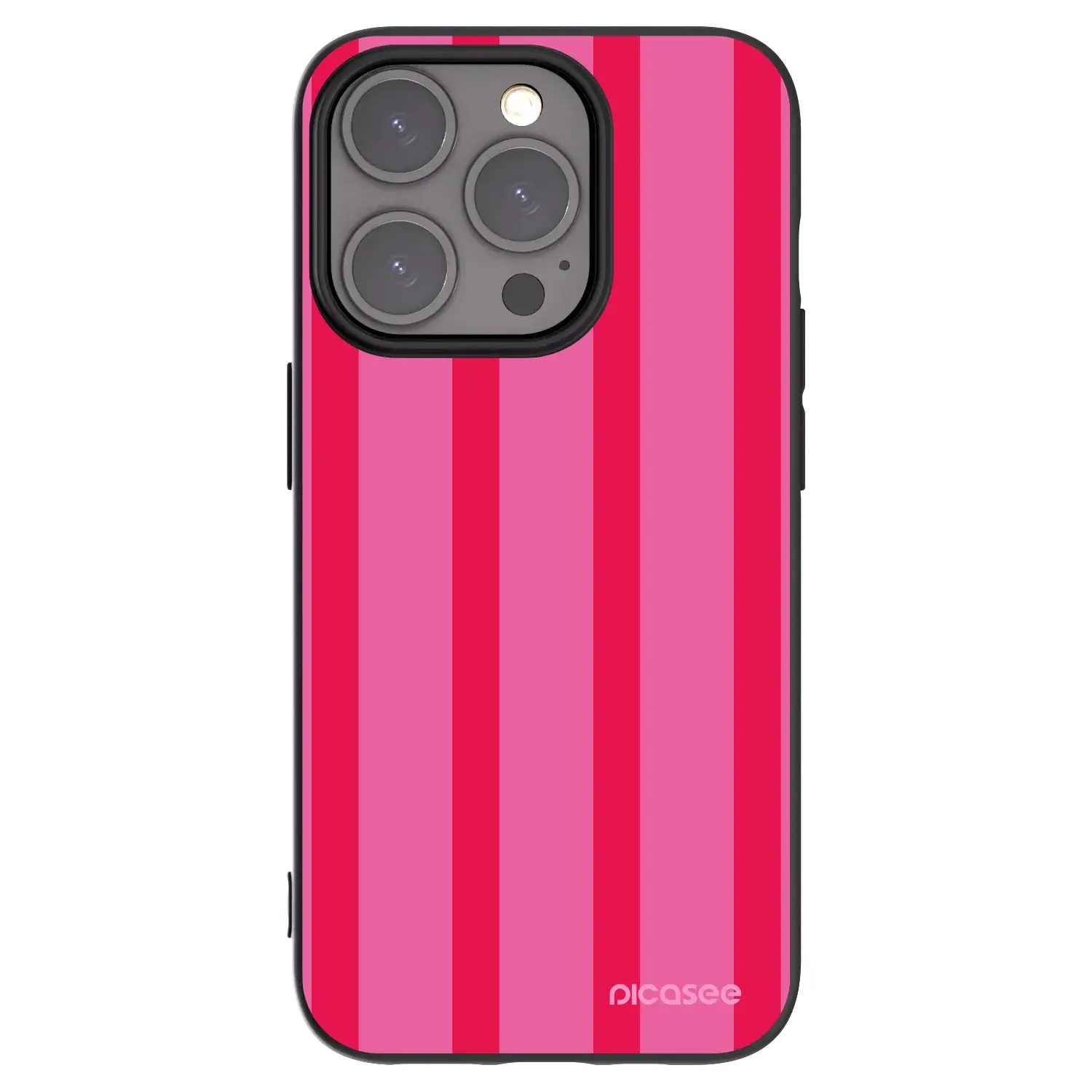 Silikonový černý obal pro Apple iPhone 15 Pro - Hot tropic
