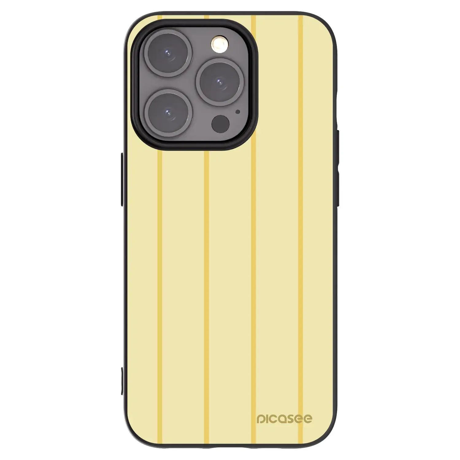Silikonový černý obal pro Apple iPhone 15 Pro - Liquid sunshine