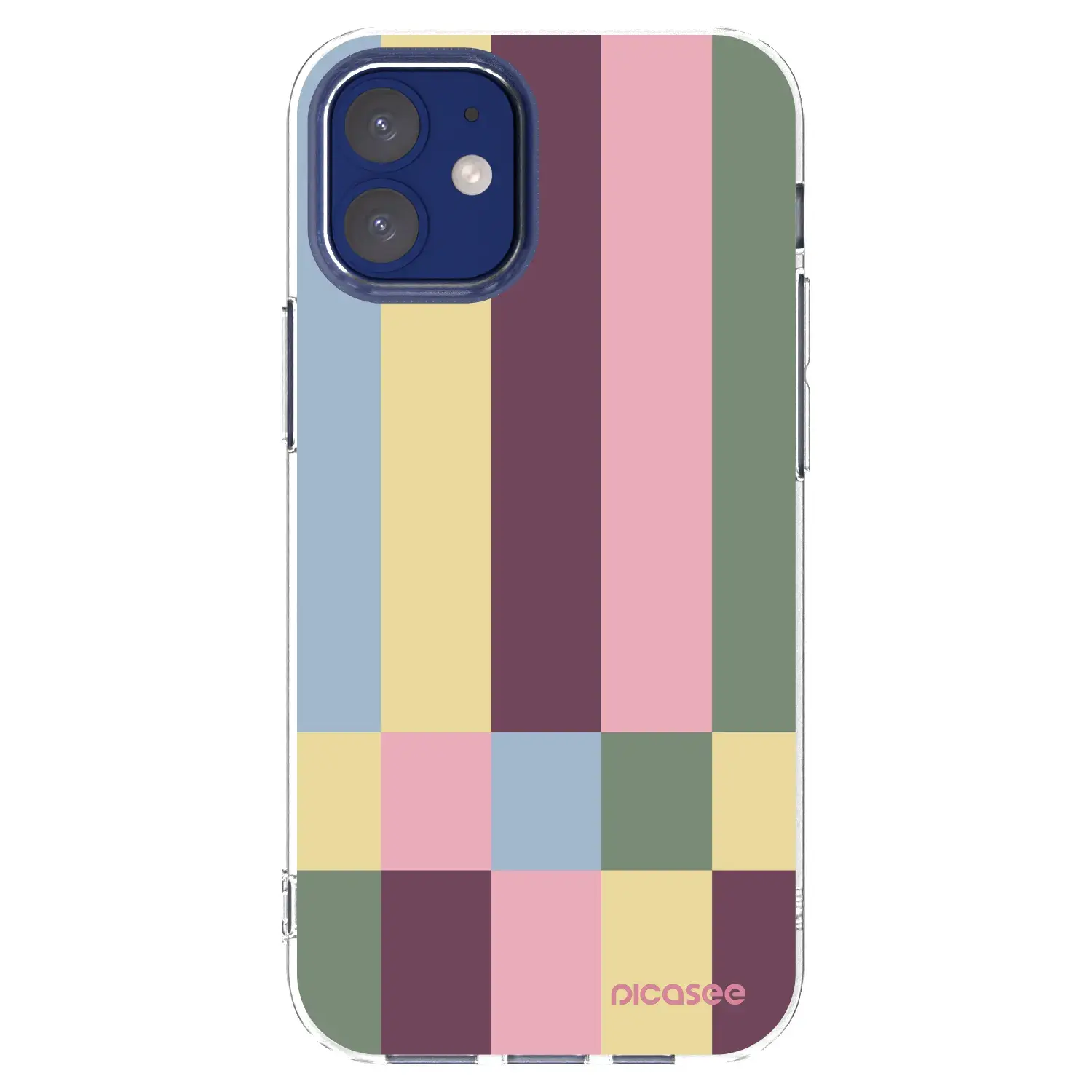 Silikonový průhledný obal pro Apple iPhone 12 mini - Lobby tiles