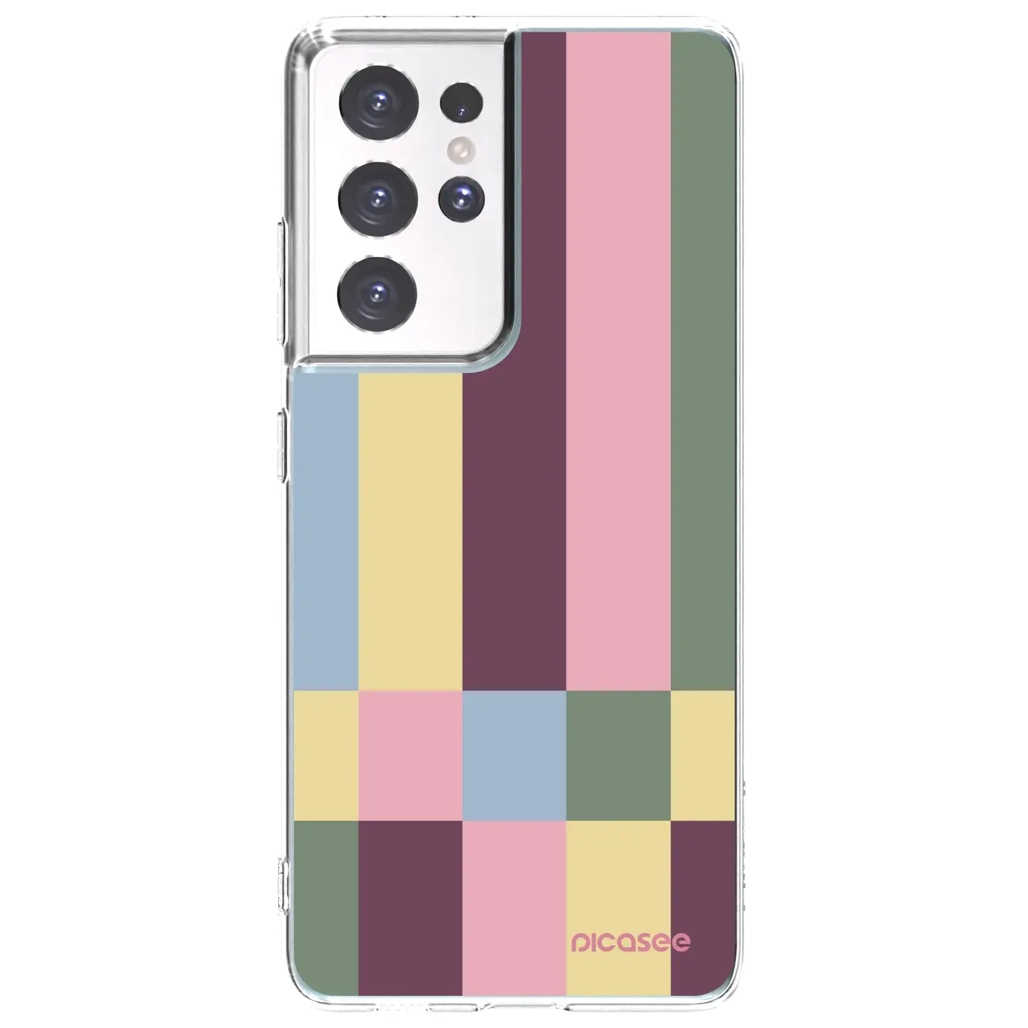 Silikonový průhledný obal pro Samsung Galaxy S21 Ultra 5G G998B - Lobby tiles