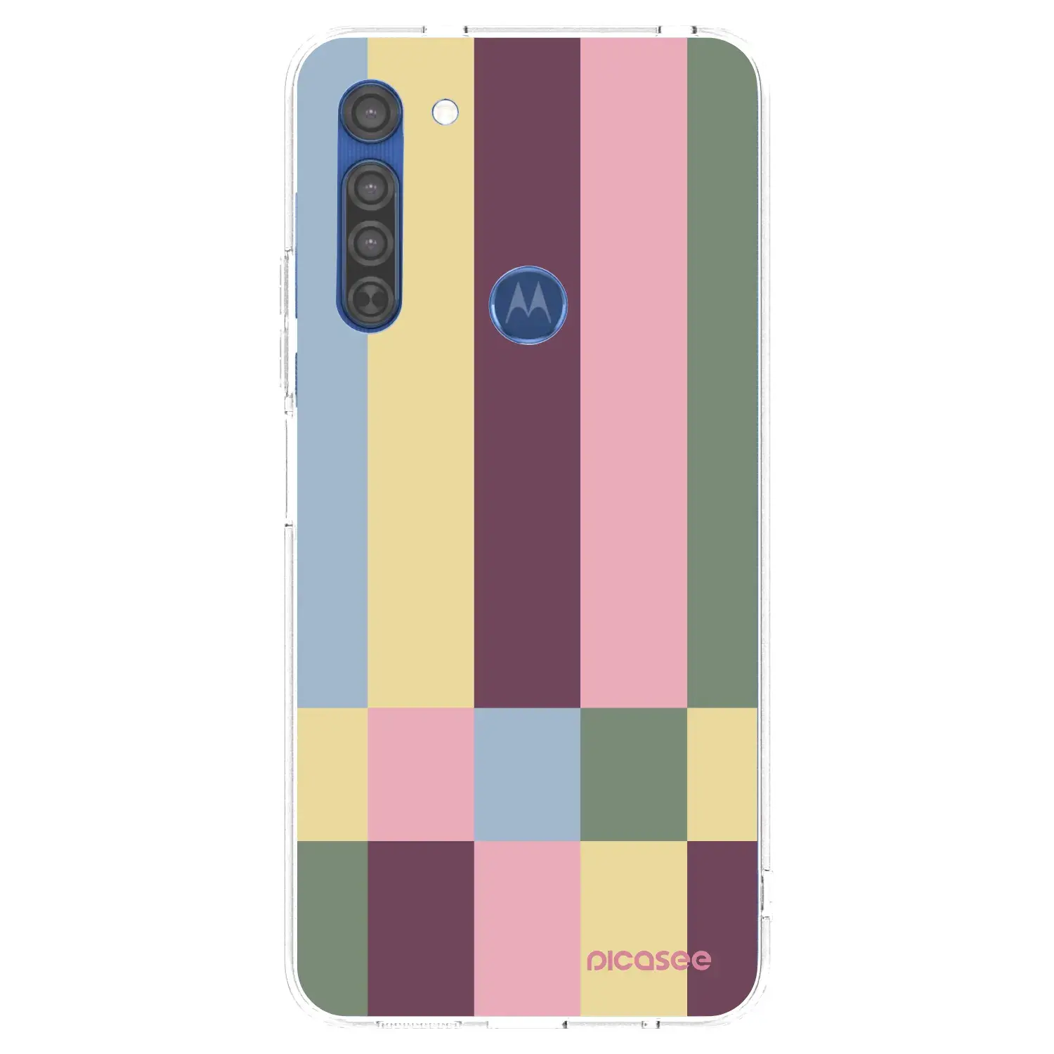 Silikonový průhledný obal pro Motorola Moto G8 - Lobby tiles