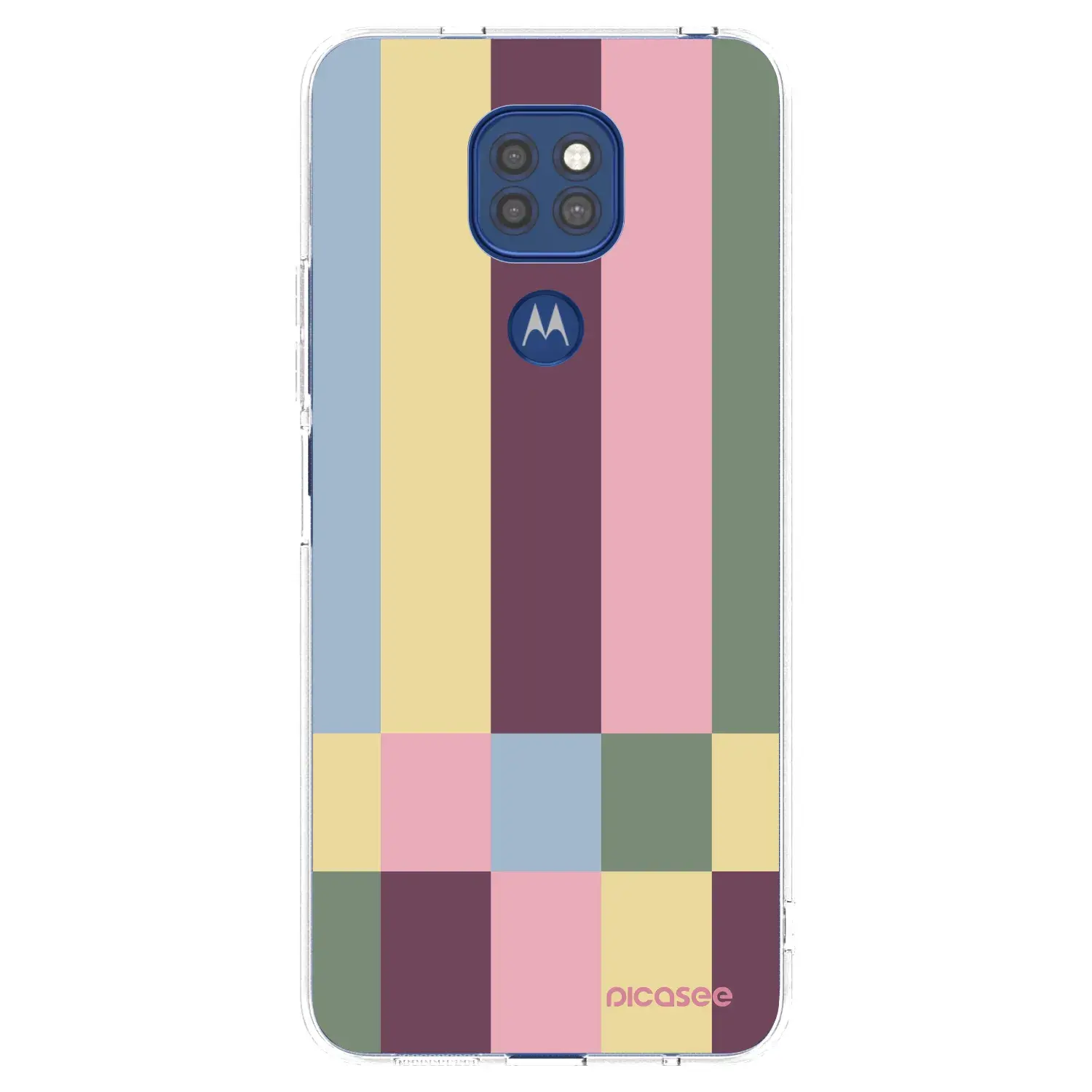 Silikonový průhledný obal pro Motorola Moto G9 Play - Lobby tiles