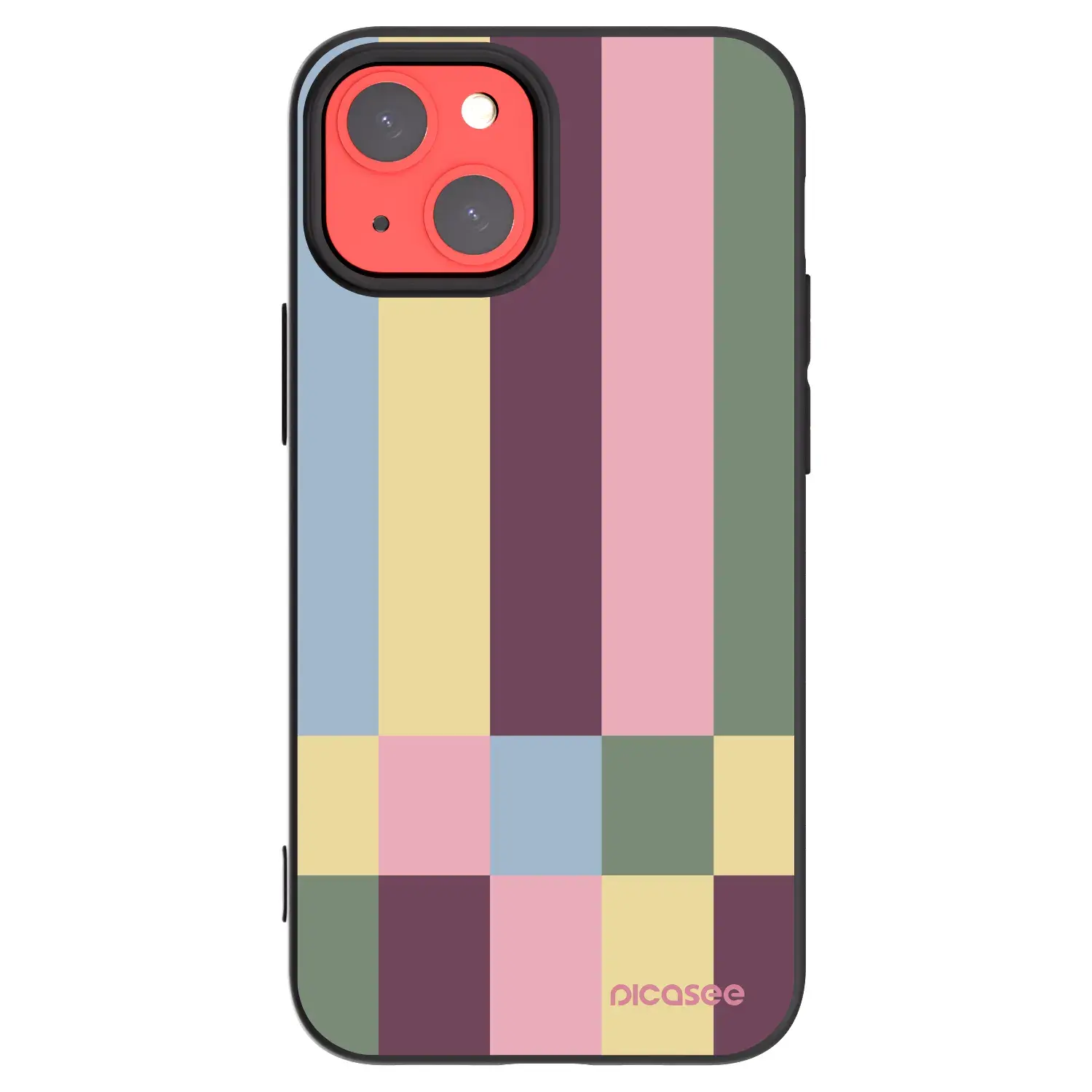 Silikonový černý obal pro Apple iPhone 13 mini - Lobby tiles