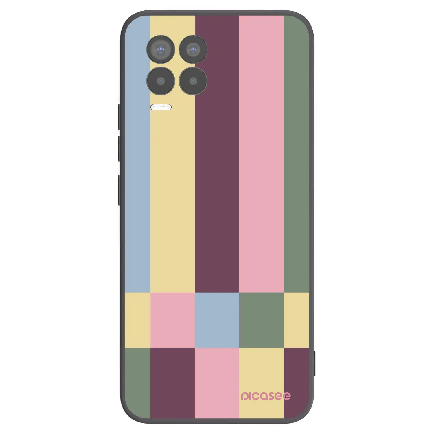 Silikonový černý obal pro Realme 8 Pro - Lobby tiles