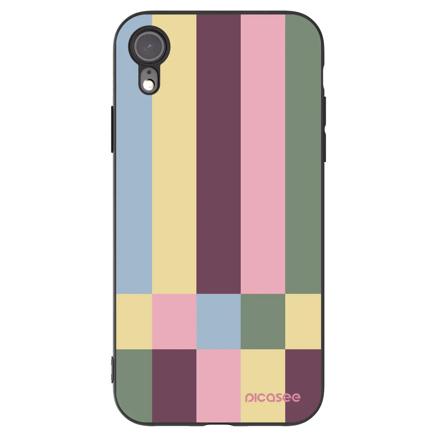 Silikonový černý obal pro Apple iPhone XR - Lobby tiles