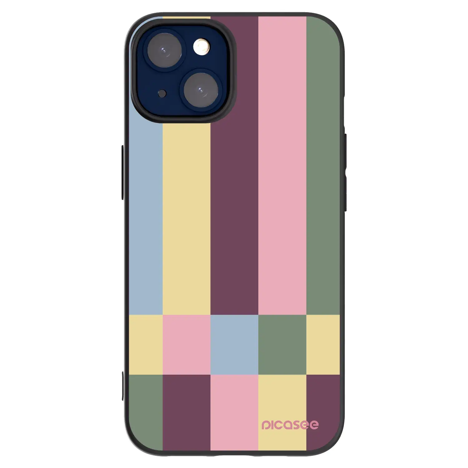 Silikonový černý obal pro Apple iPhone 14 - Lobby tiles