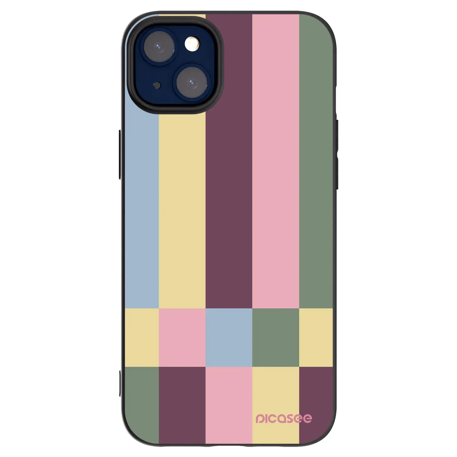 Silikonový černý obal pro Apple iPhone 14 Plus - Lobby tiles