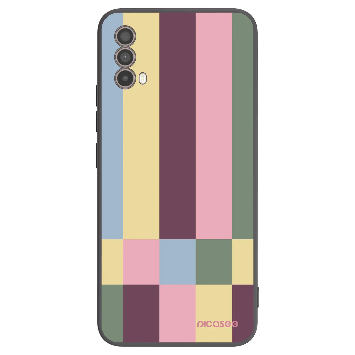 Silikonový černý obal pro Motorola Moto E40 - Lobby tiles