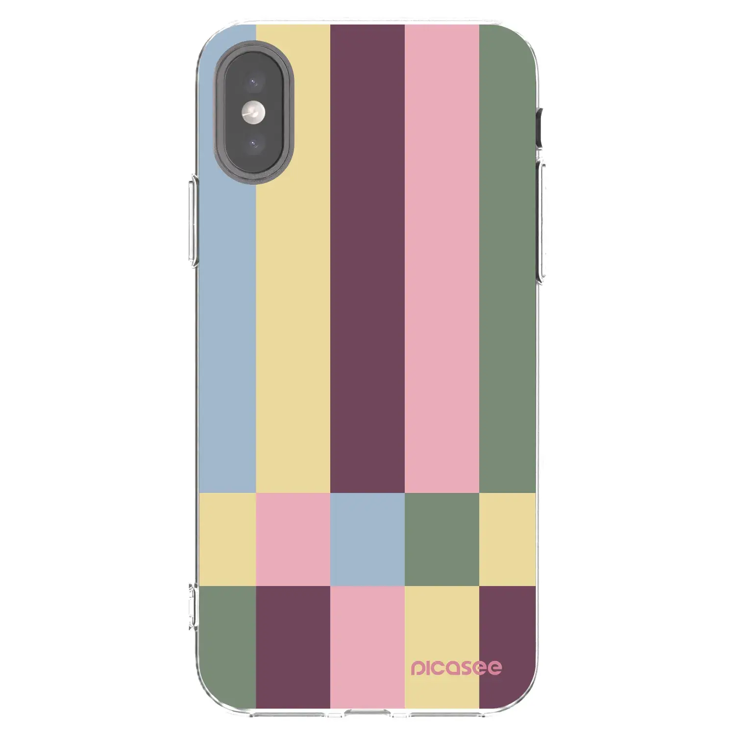 Silikonový průhledný obal pro Apple iPhone X/XS - Lobby tiles