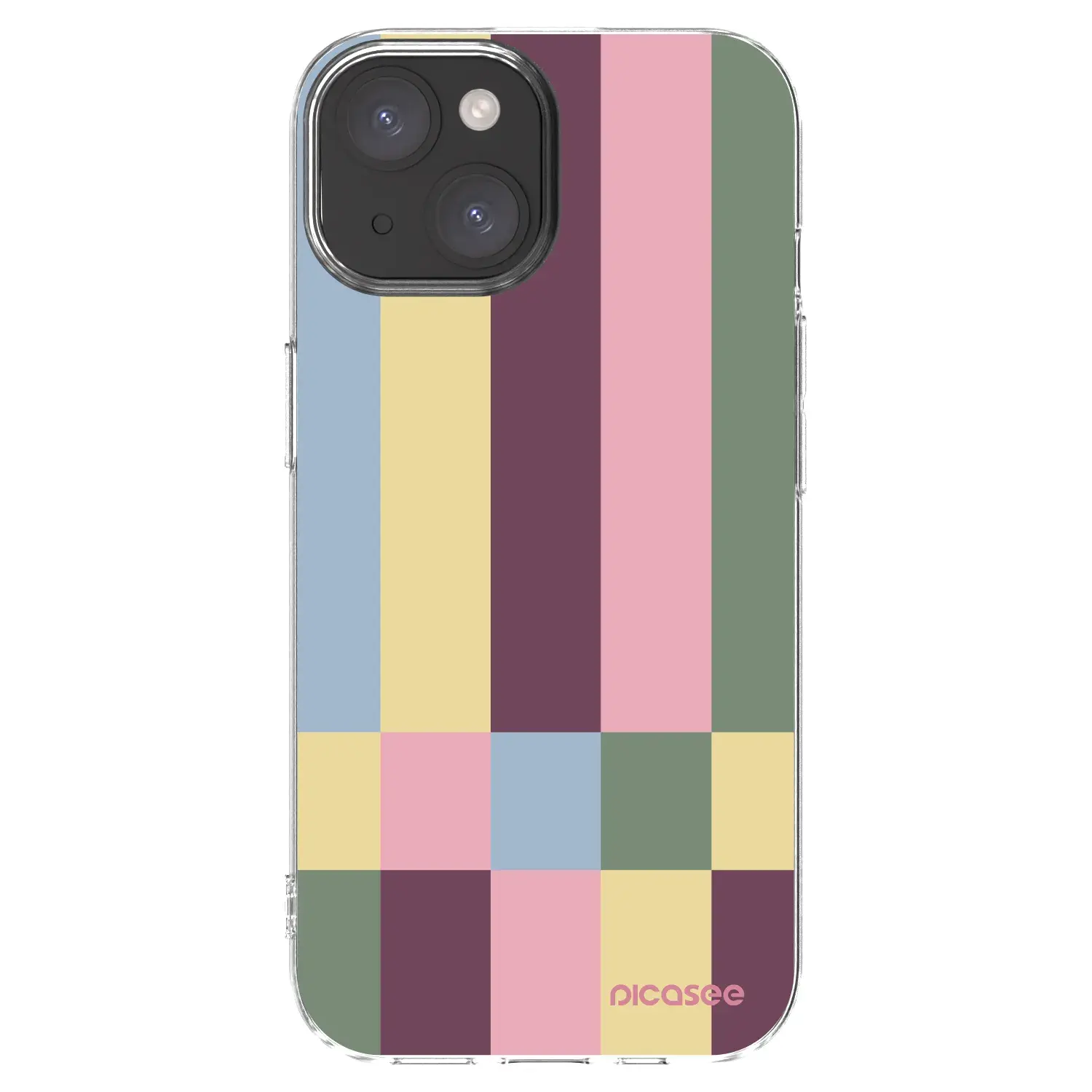 Silikonový průhledný obal pro Apple iPhone 15 - Lobby tiles