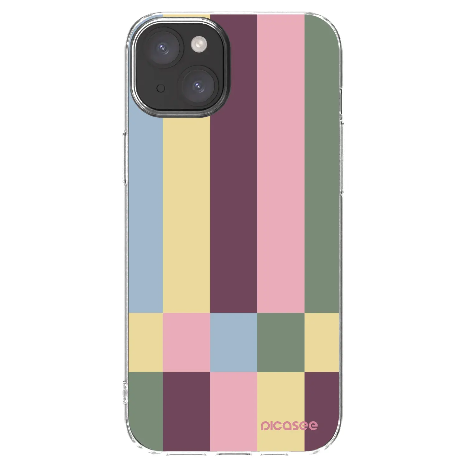 Silikonový průhledný obal pro Apple iPhone 15 Plus - Lobby tiles