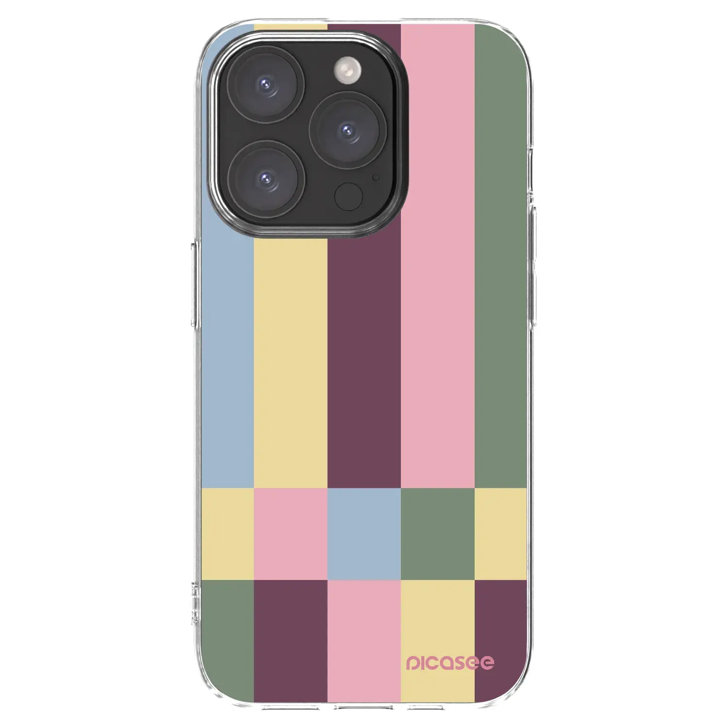Silikonový průhledný obal pro Apple iPhone 15 Pro - Lobby tiles