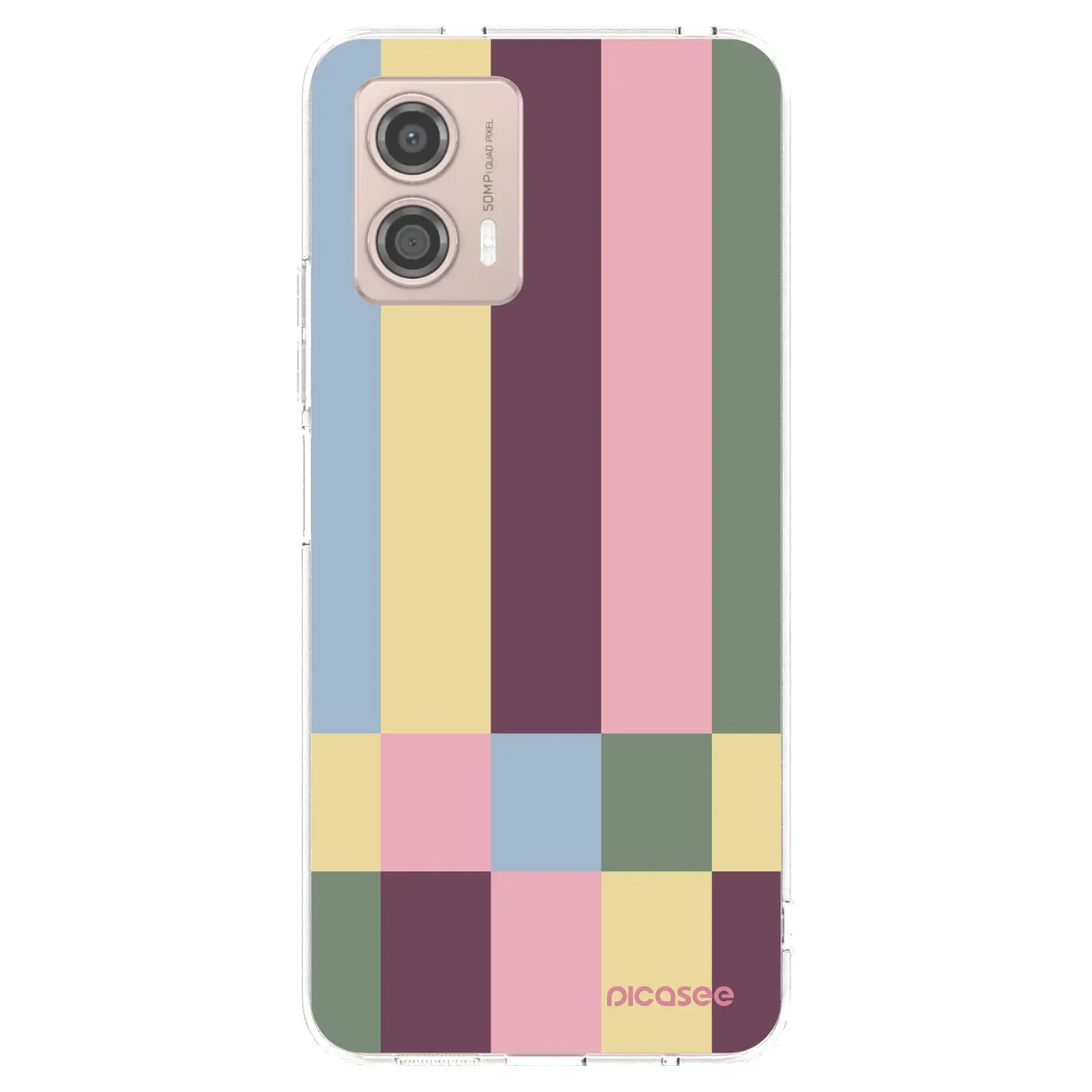 Silikonový průhledný obal pro Motorola Moto G53 5G - Lobby tiles